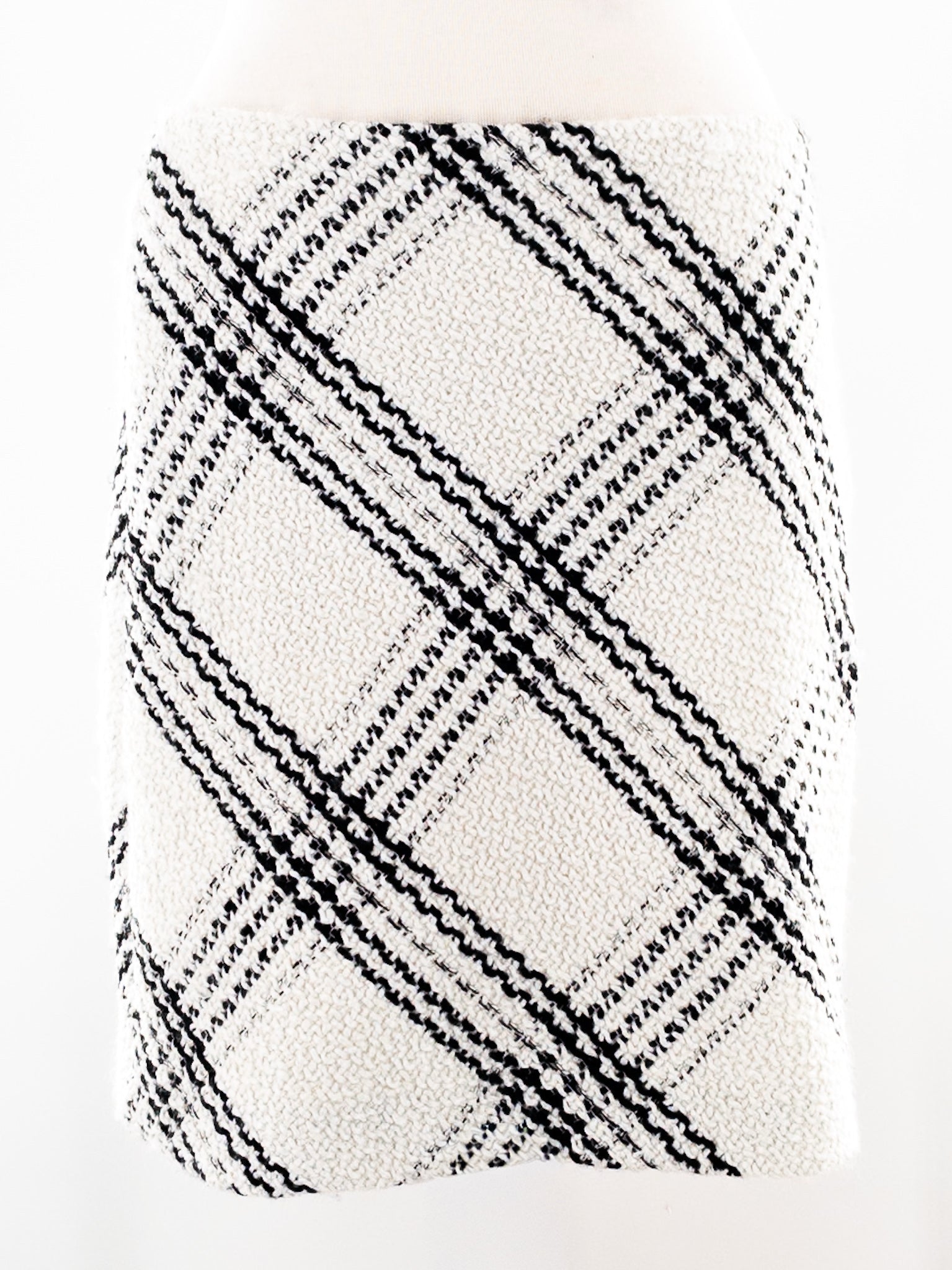 Vince Camuto White Black Tweed Polyester Size 8 Skirt