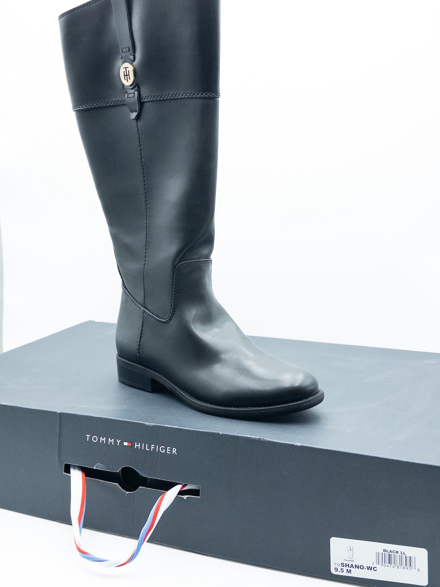 Tommy Hilfiger Black Man Made 9.5W Boots