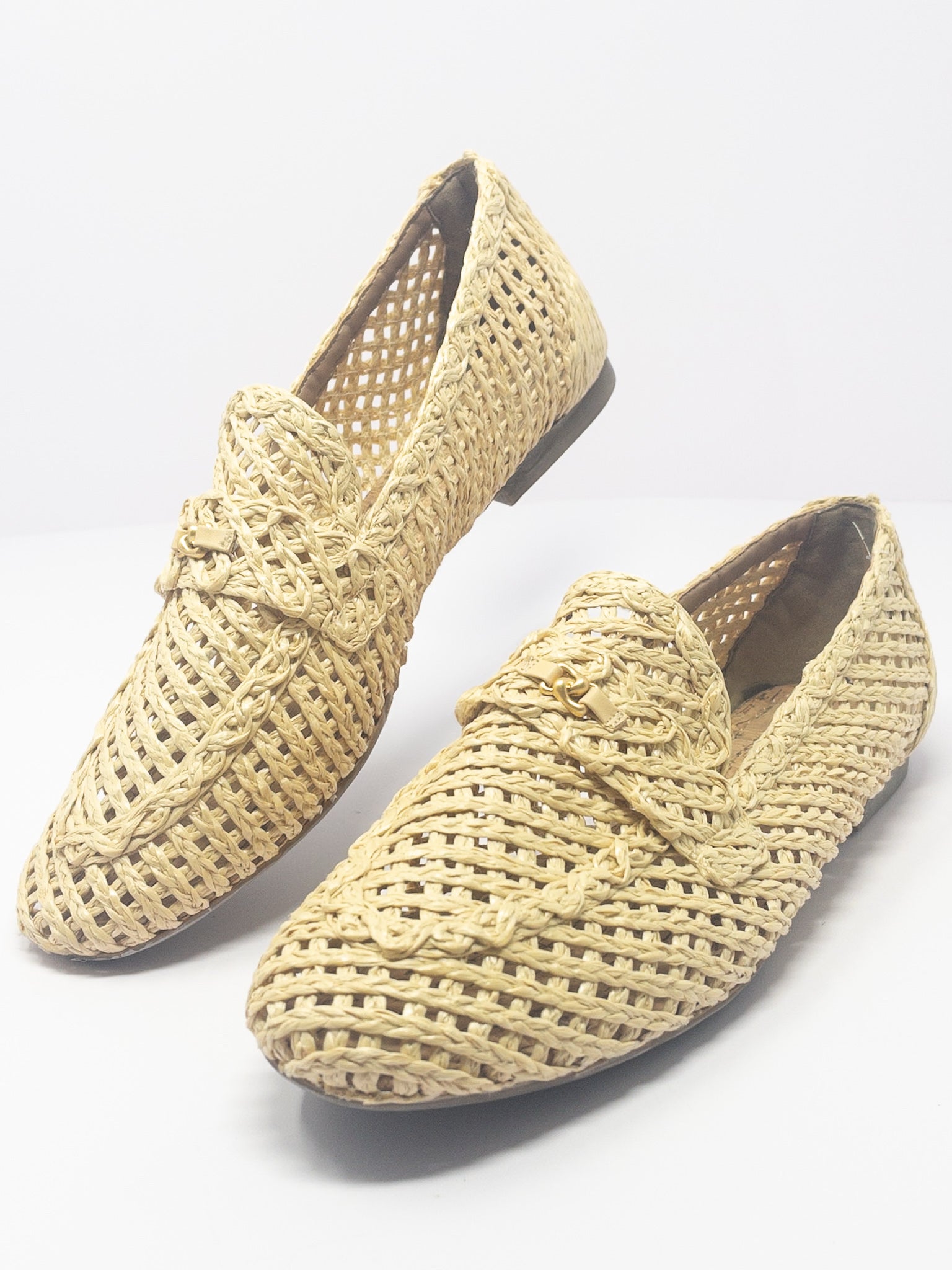 Aerosoles Nude Woven Raffia 10 Flats