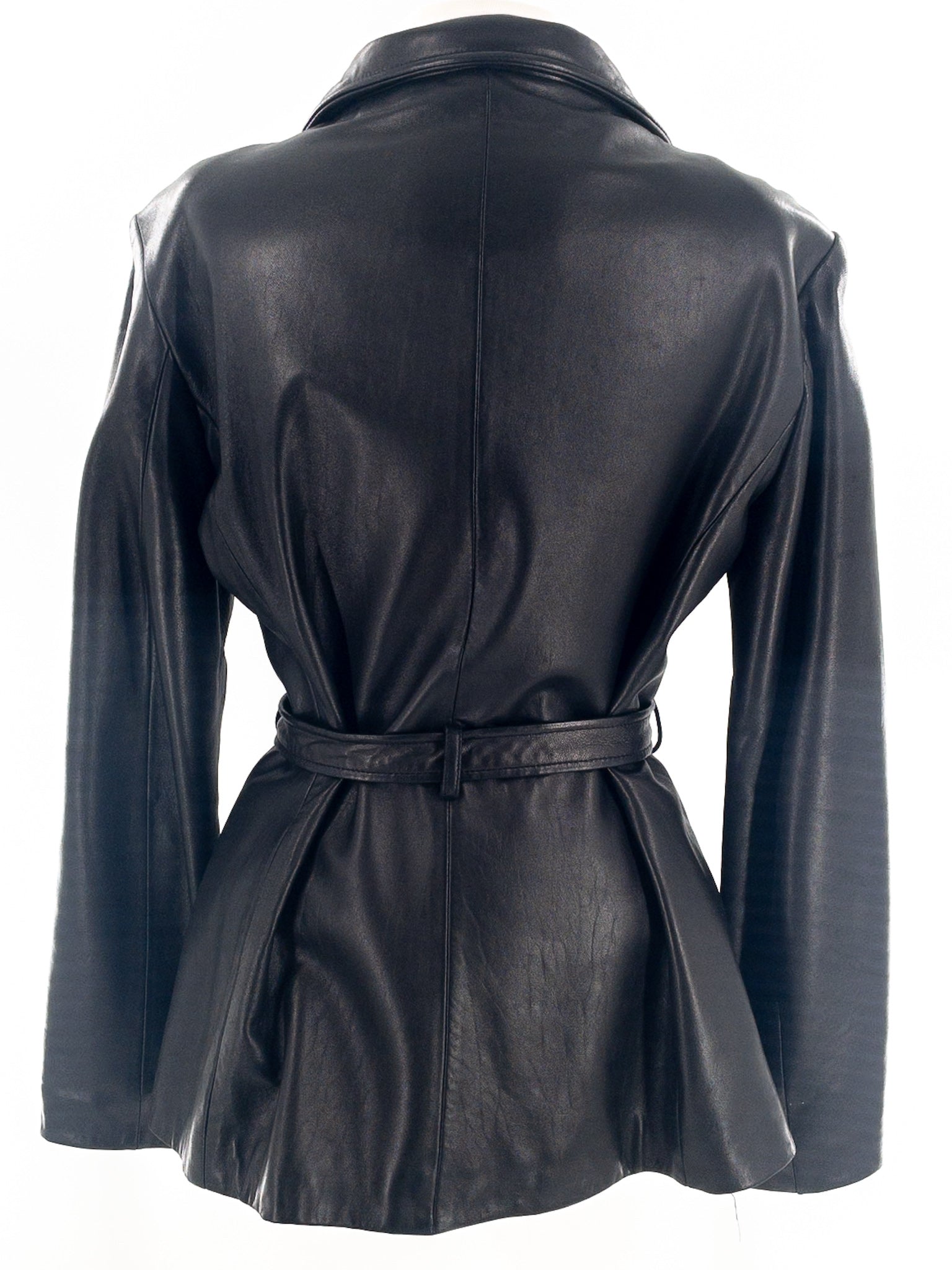 Andrew Marc Black Zip Leather Size M Jacket