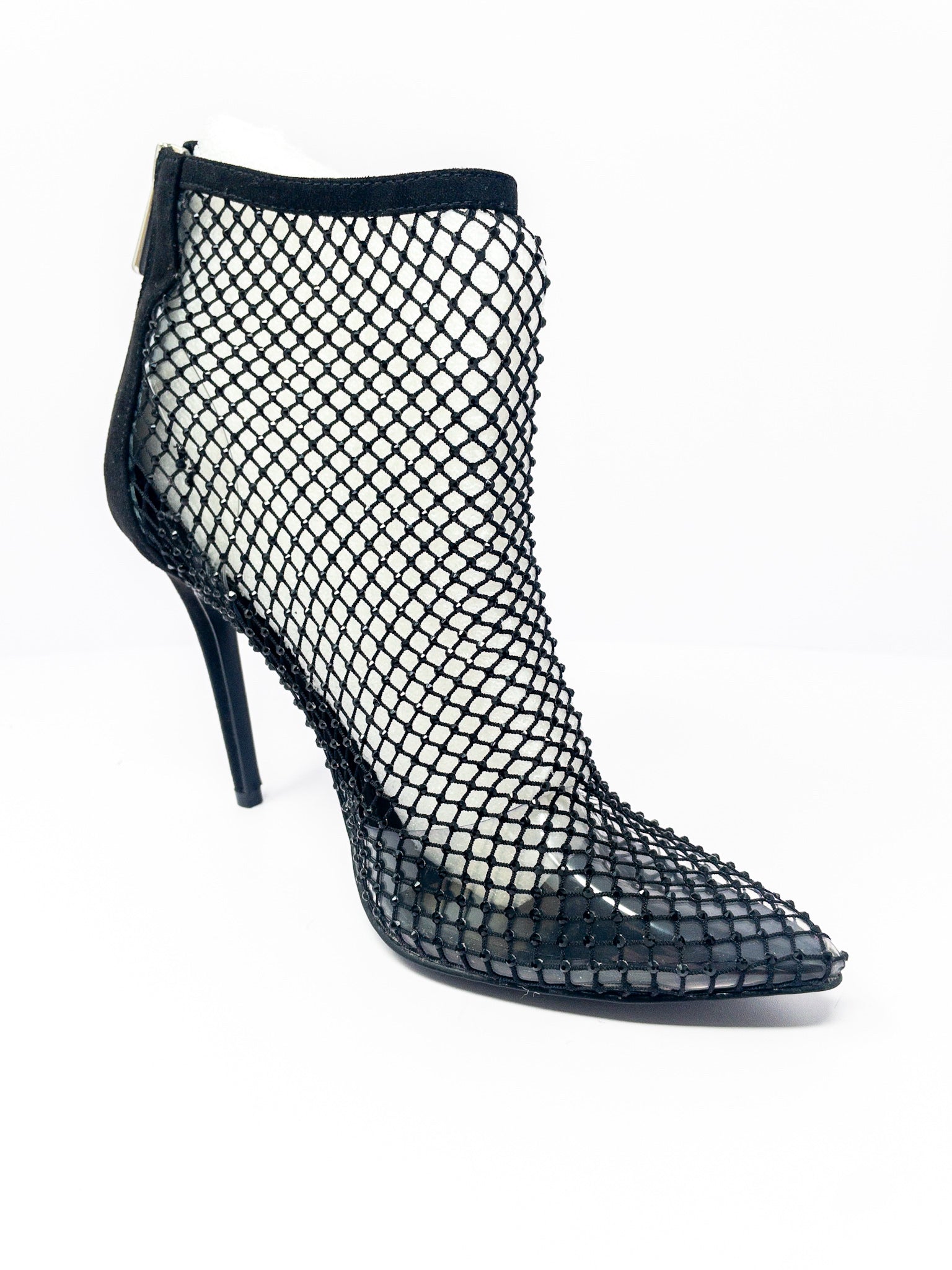 Charles David Black Embellished Mesh 9 Bootie