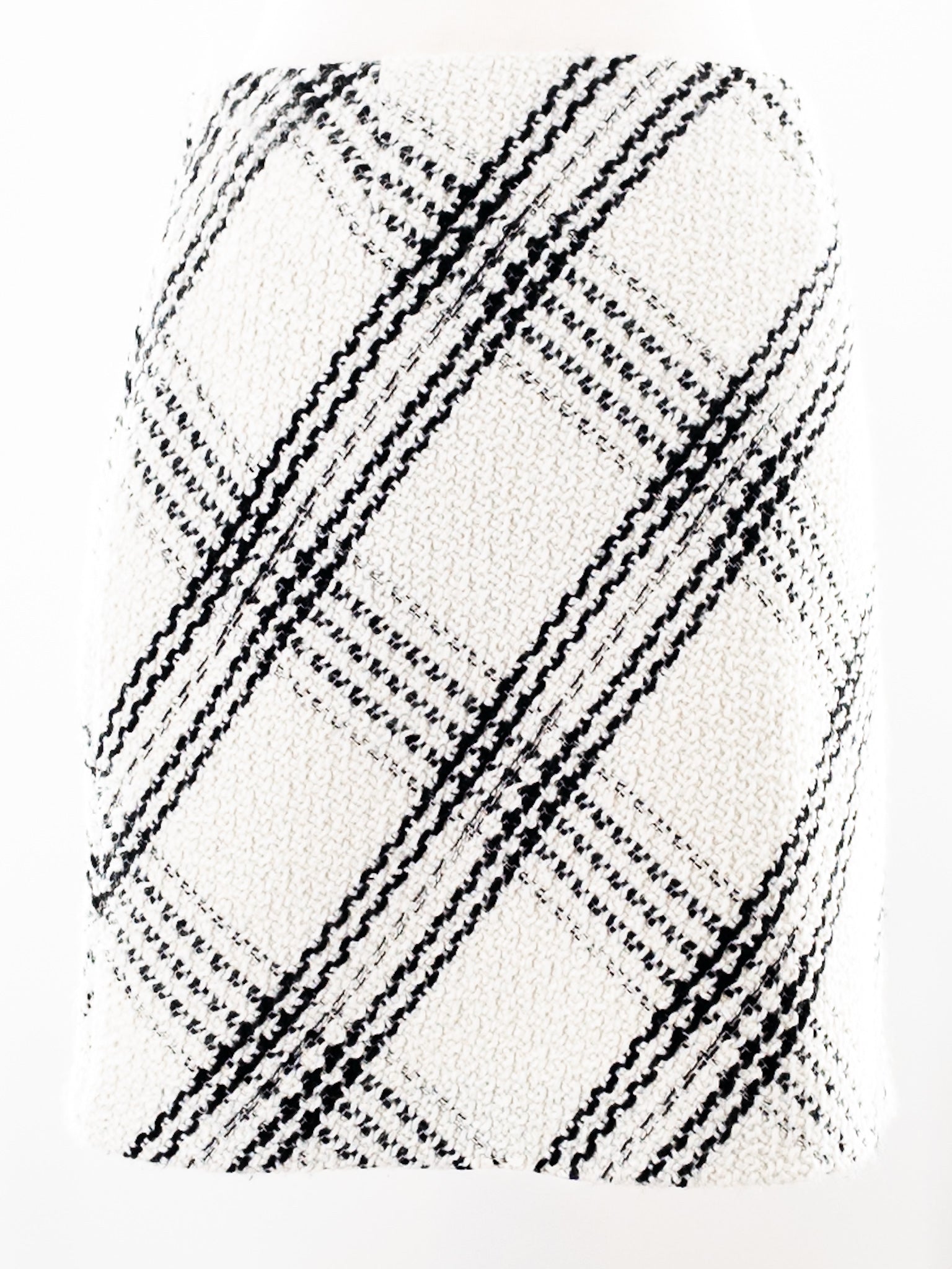 Vince Camuto White Black Tweed Polyester Size 8 Skirt