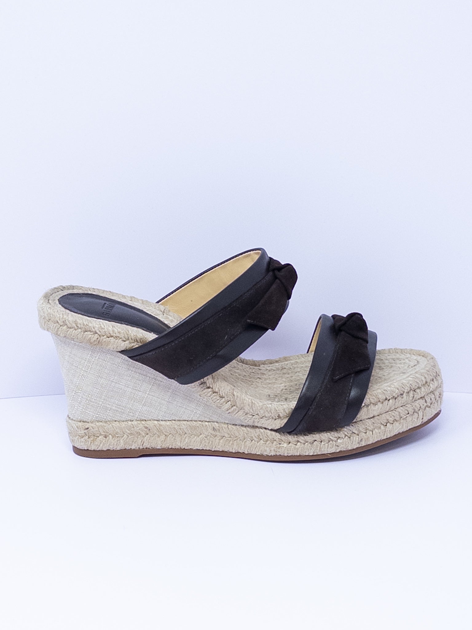 Alexandre Birman Brown Bow Suede 8.5 Sandals