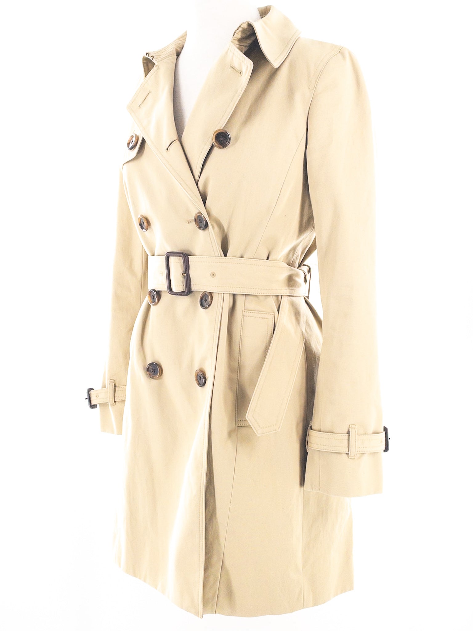 J Crew Tan Belted Cotton Size 4 Trenchcoat
