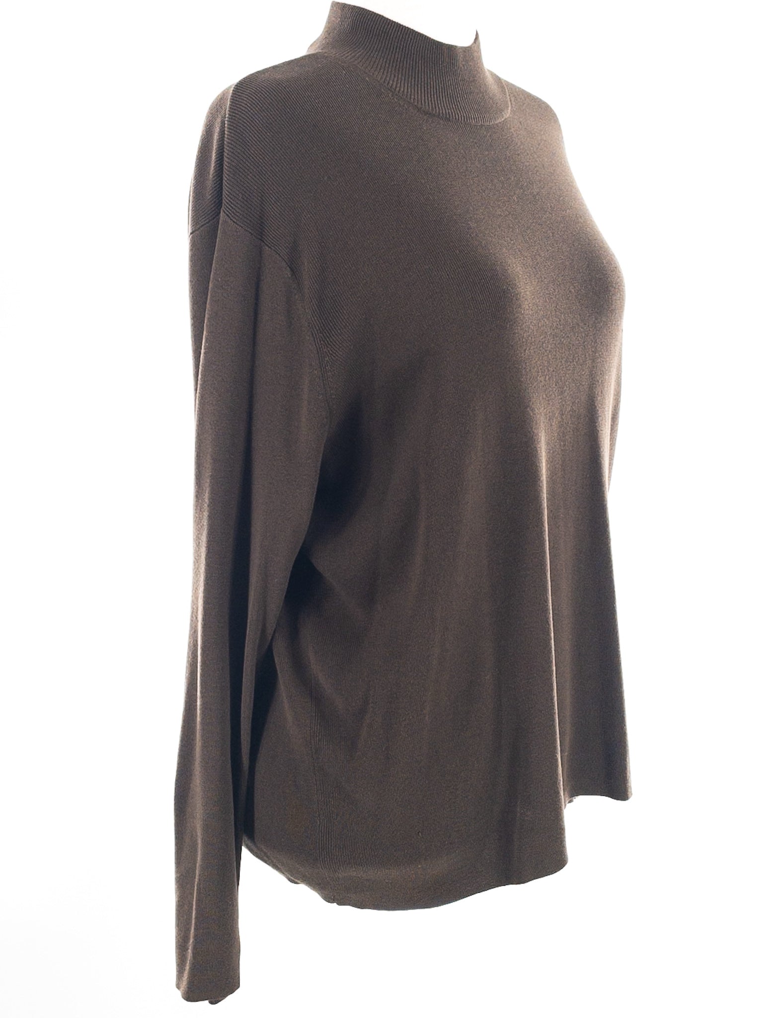Coldwater Creek Olive Mock Neck Silk Blend Size 2X Sweaters