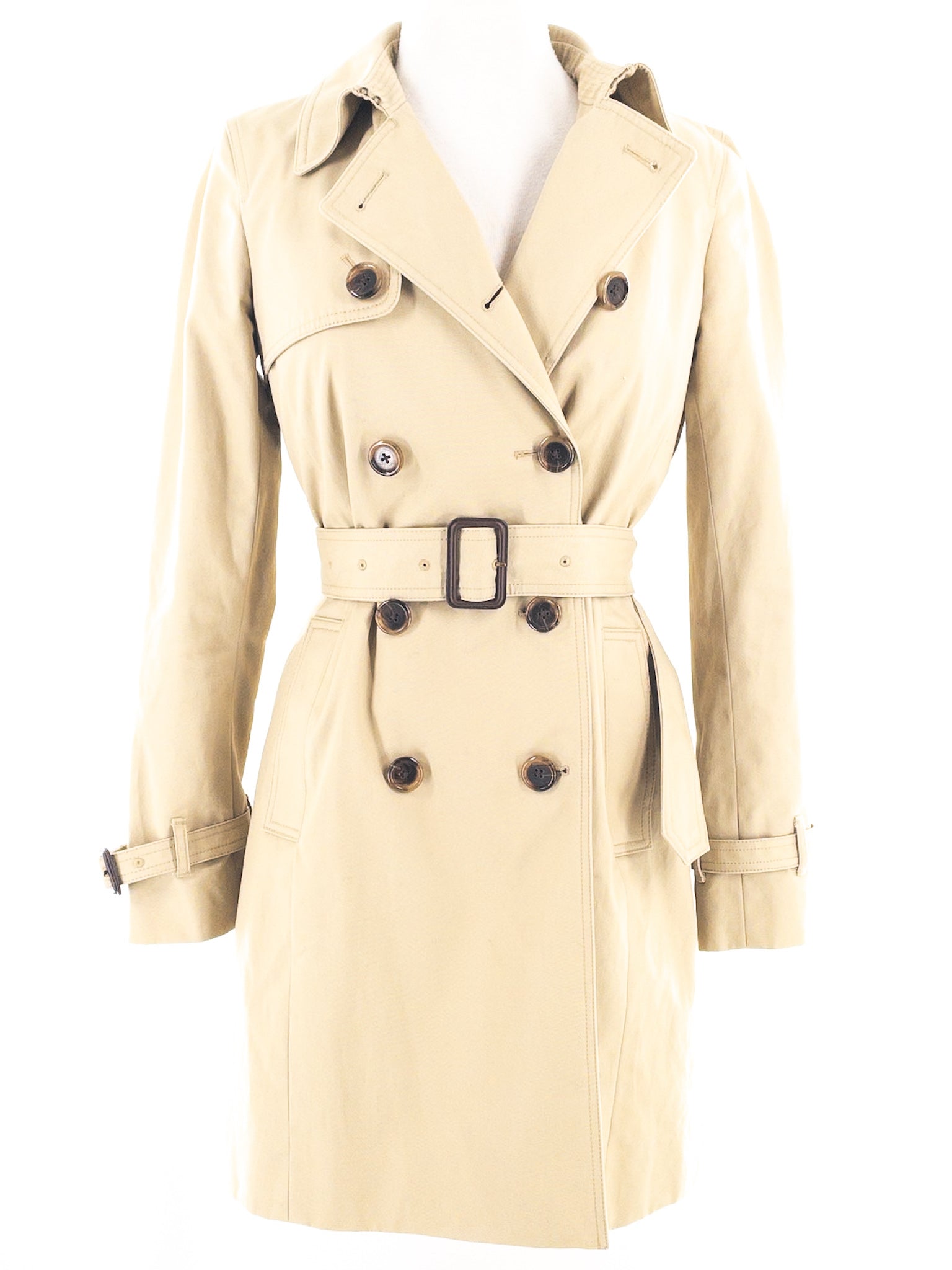 J Crew Tan Belted Cotton Size 4 Trenchcoat