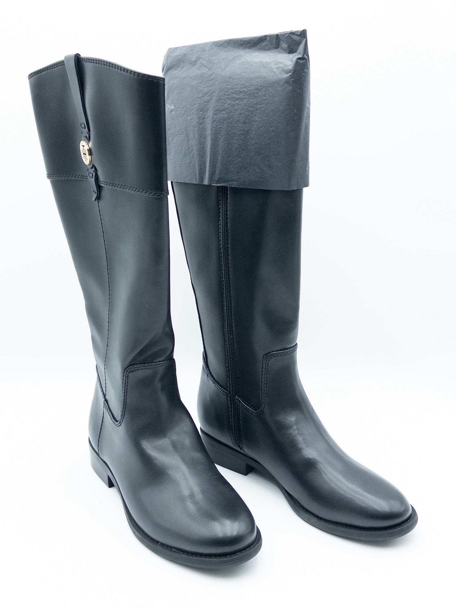 Tommy Hilfiger Black Man Made 9.5W Boots