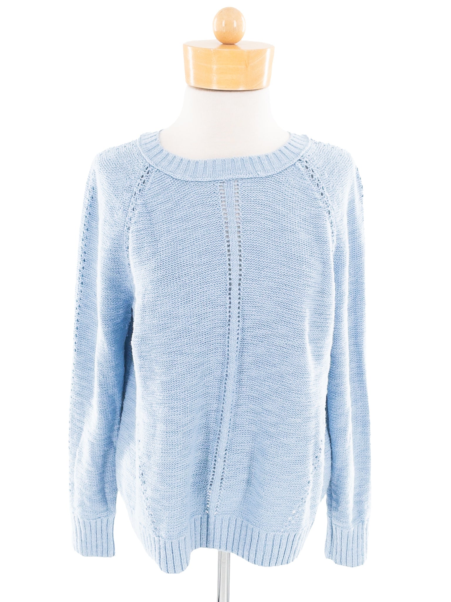 Loft Light Blue Cotton Blend Size L Sweaters