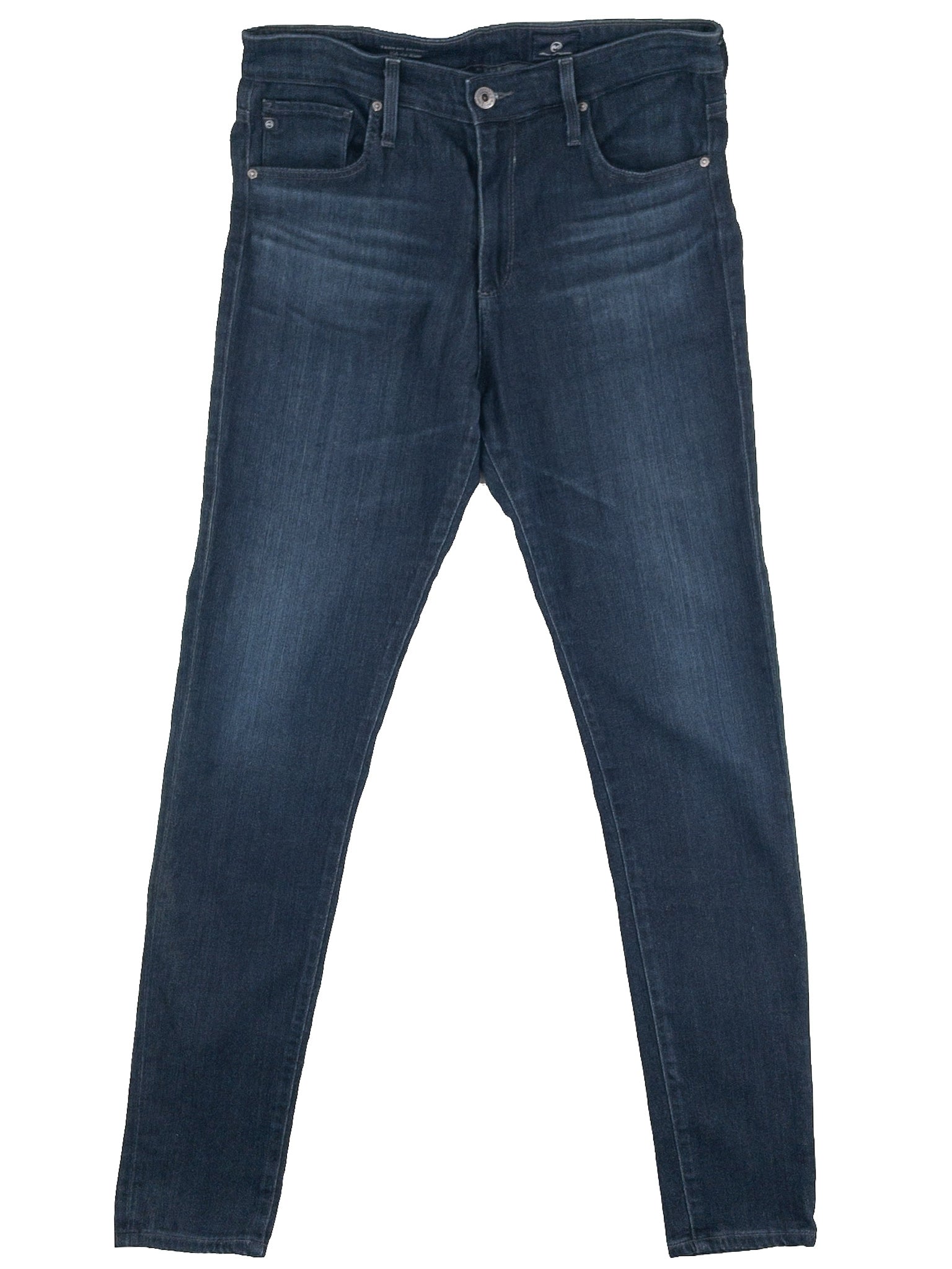 AG Indigo Whiskered Cotton Blend Slim Size 8 Jeans