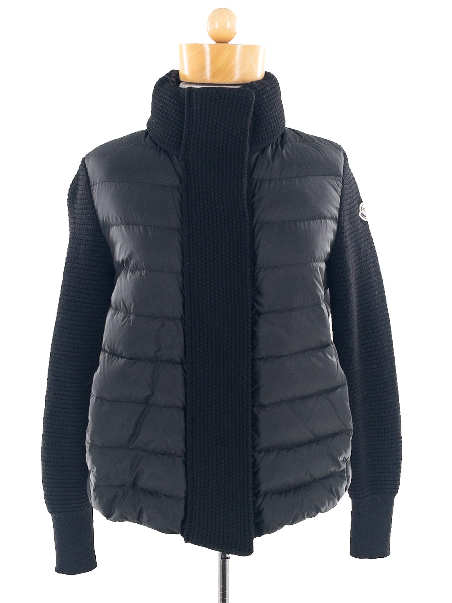 MONCLER Black Puffer Down Size S Jacket