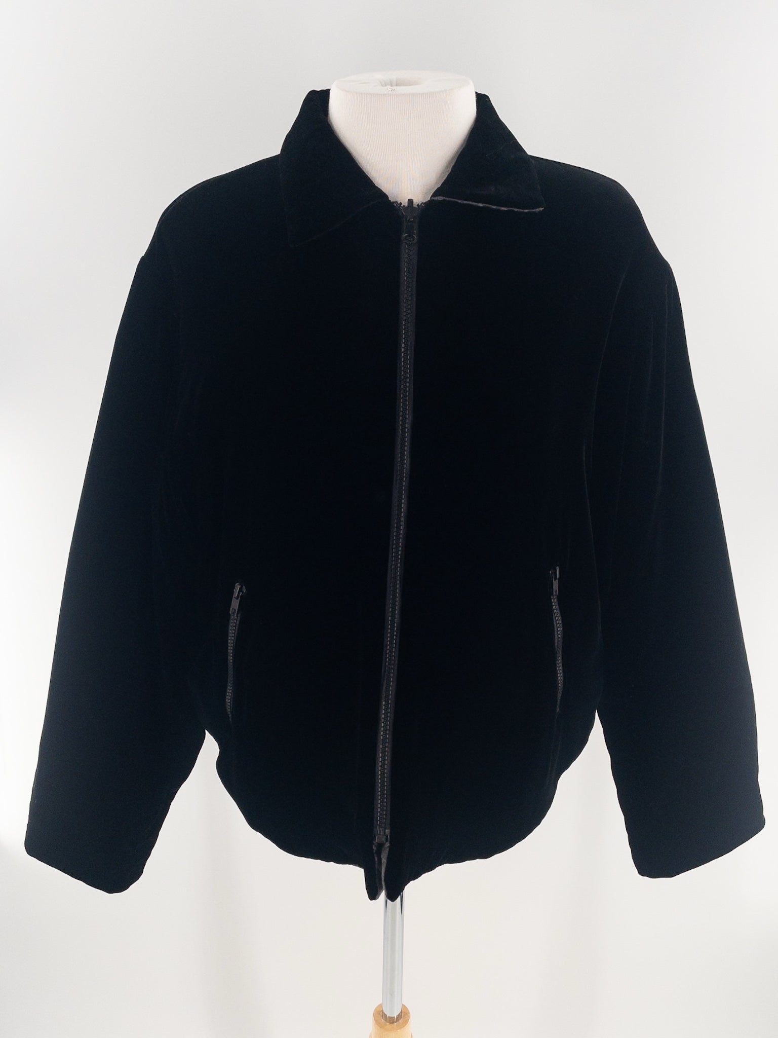 Chin Chin Black Zip Velvet Size M Blazer
