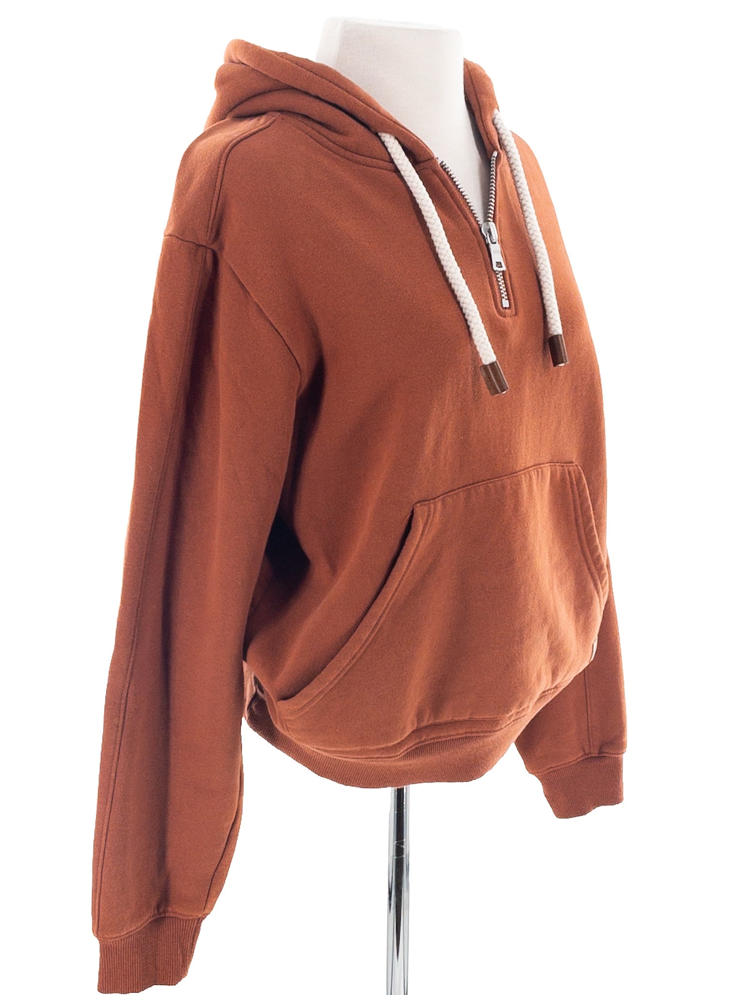 Fundamental Coast Cinnamon Hooded Cotton Blend Size S Sweatshirt