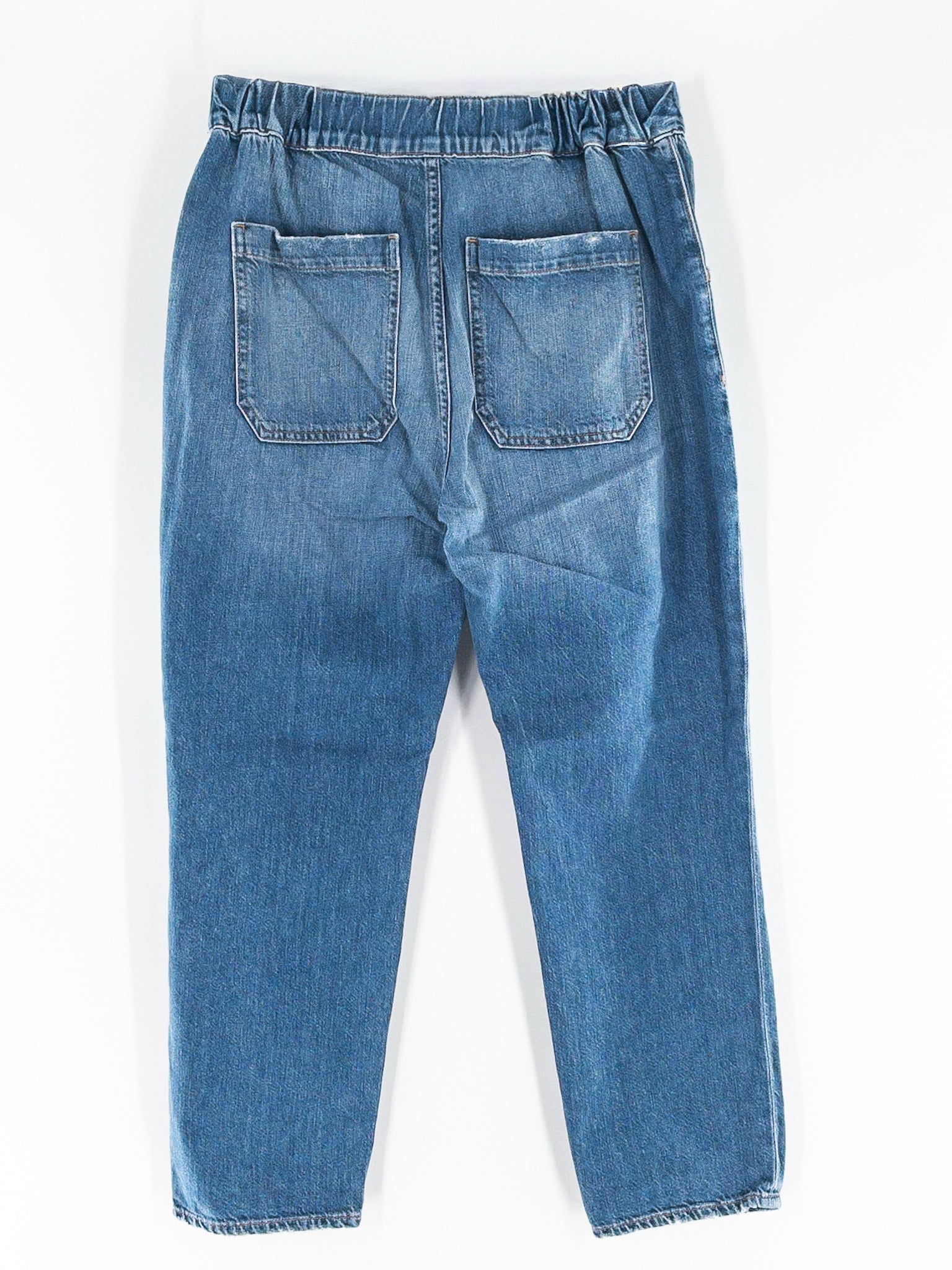Veronica Beard Blue Washed Cotton Blend Taper Size 8 Jeans
