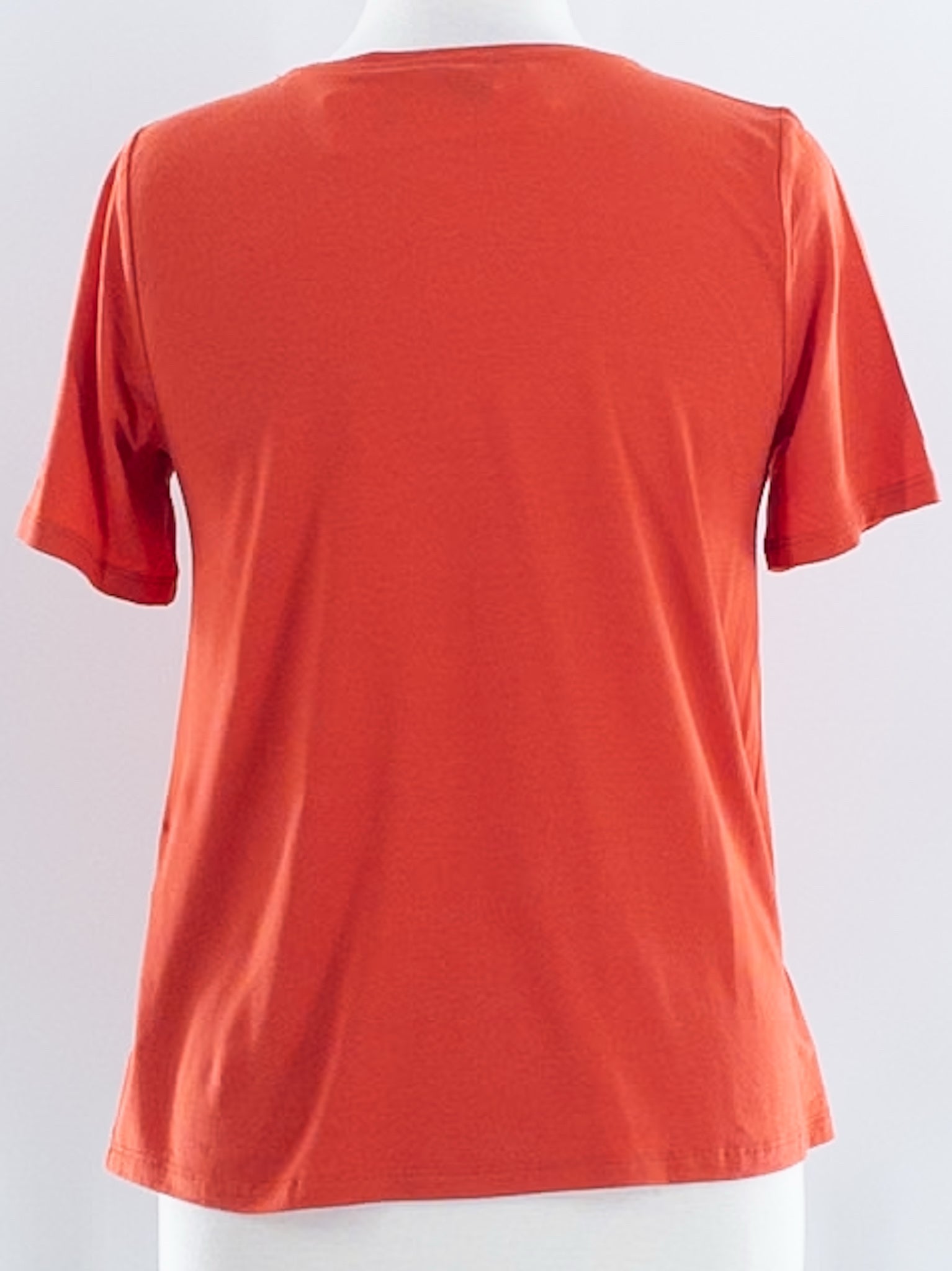 Eileen Fisher Coral Scoop Neck Tencel Short Sleeve Size XS T Shirt