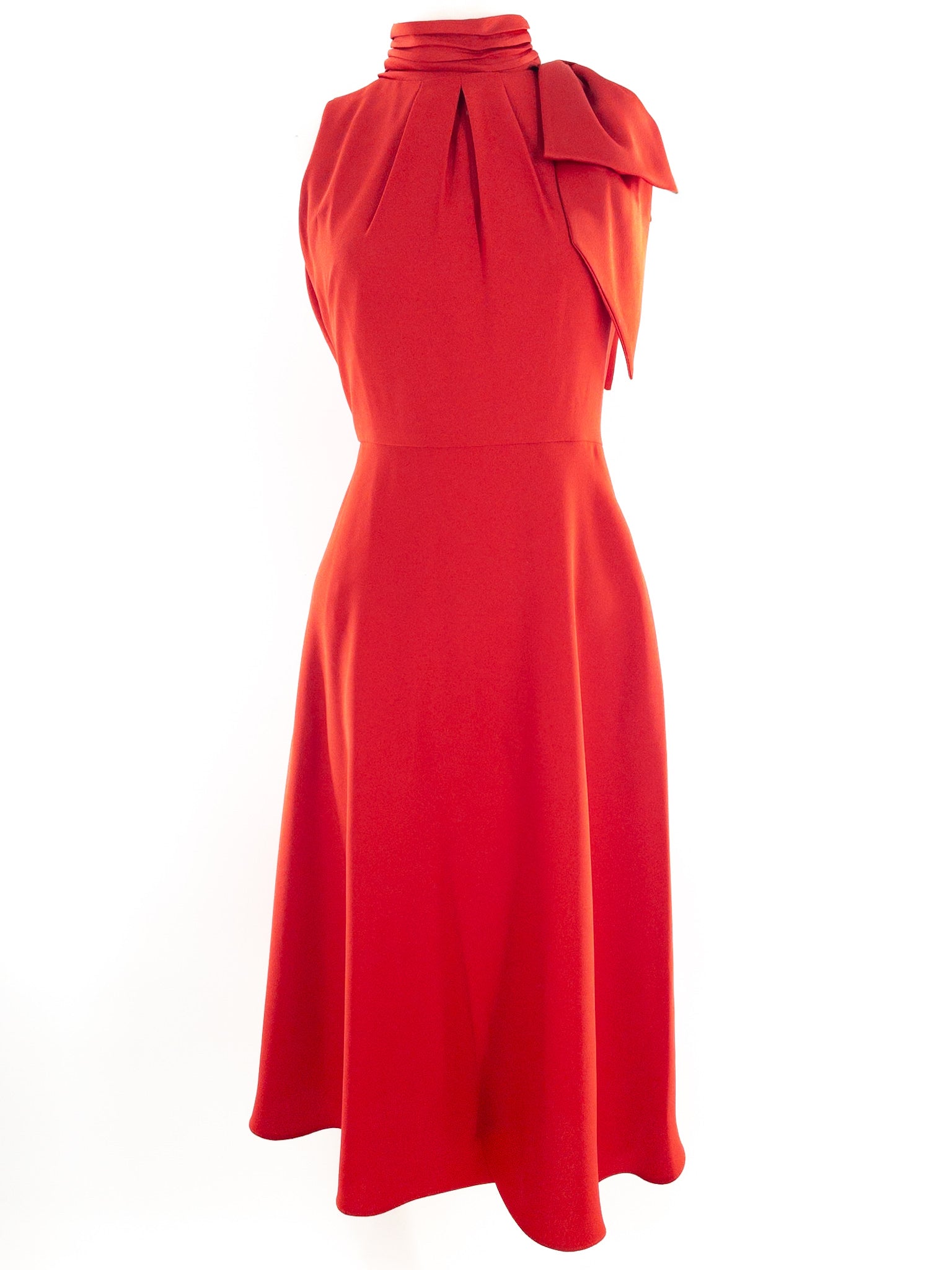 Eliza J Red Bow Polyester Blend Sleeveless Size 4 Dress