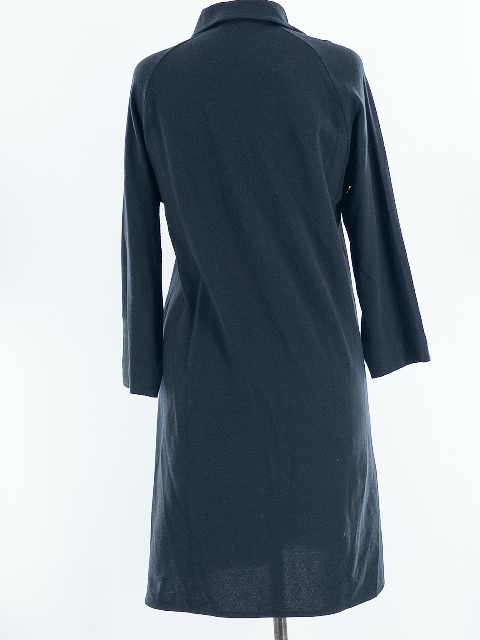 Joan Vass Black Cotton Long Sleeve Size L Dress