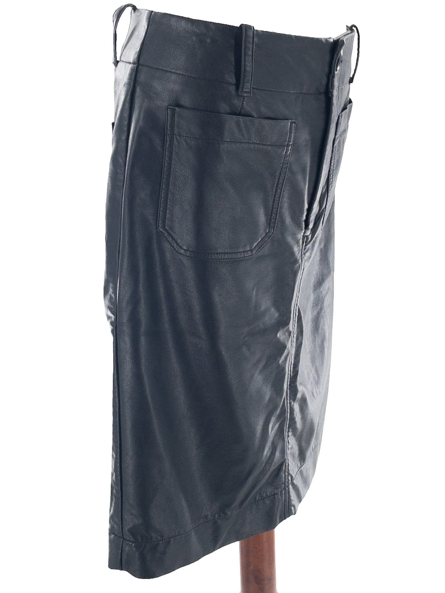Maeve Black Faux Leather Size S Skirt