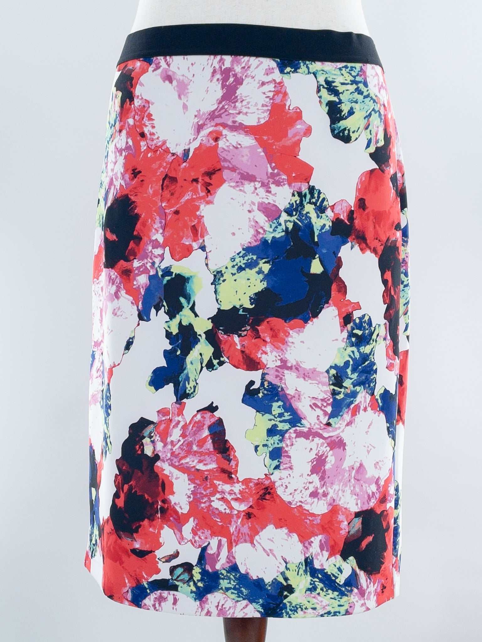 Milly Multi-Color Painted Stretch Size XL Skirt