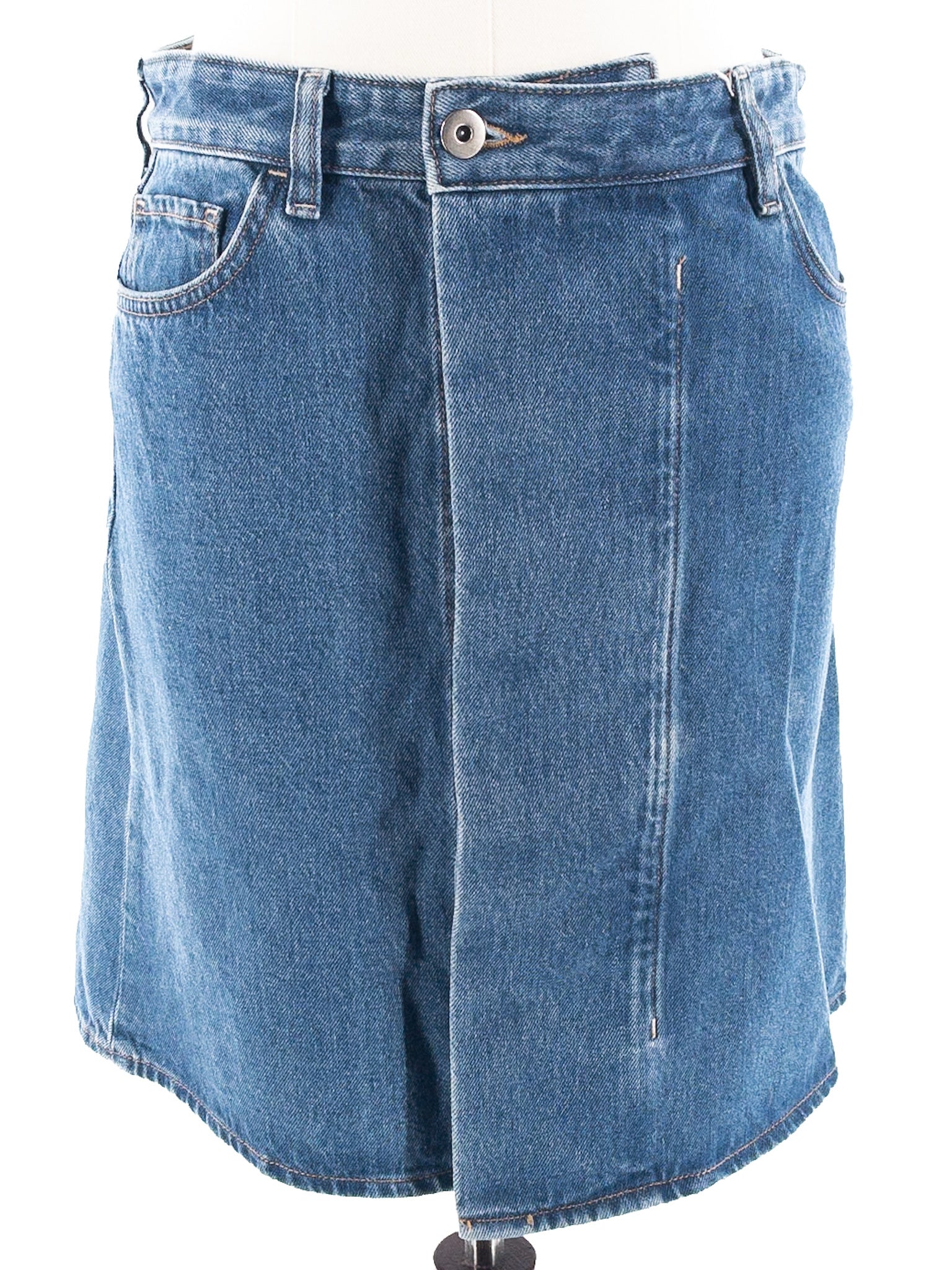 COS Blue Washed Denim Size 14 Skirt