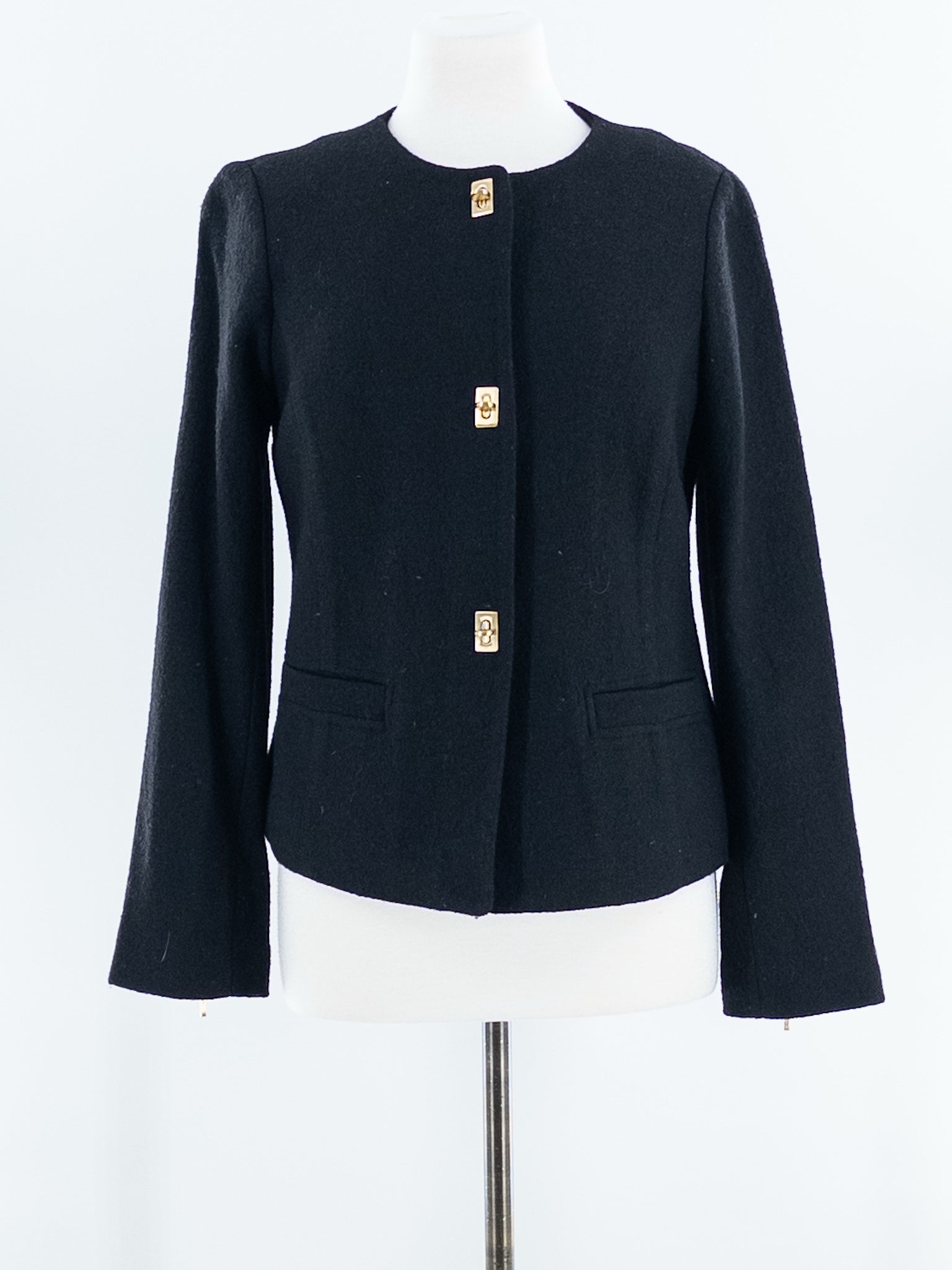 Talbots Black Wool Blend Size 6 Blazer