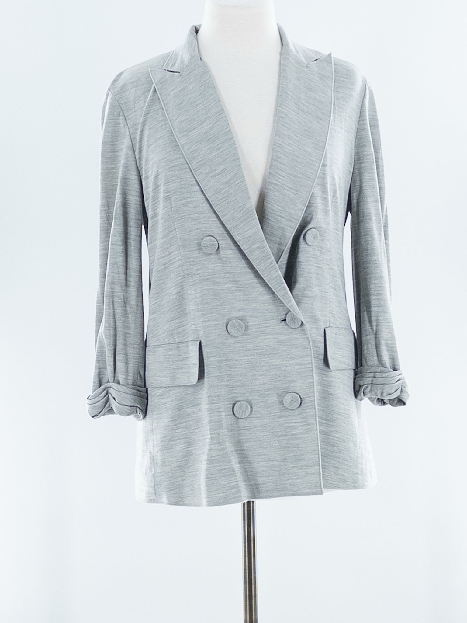 Phillip Lim Gray Silk Blend Size M Blazer