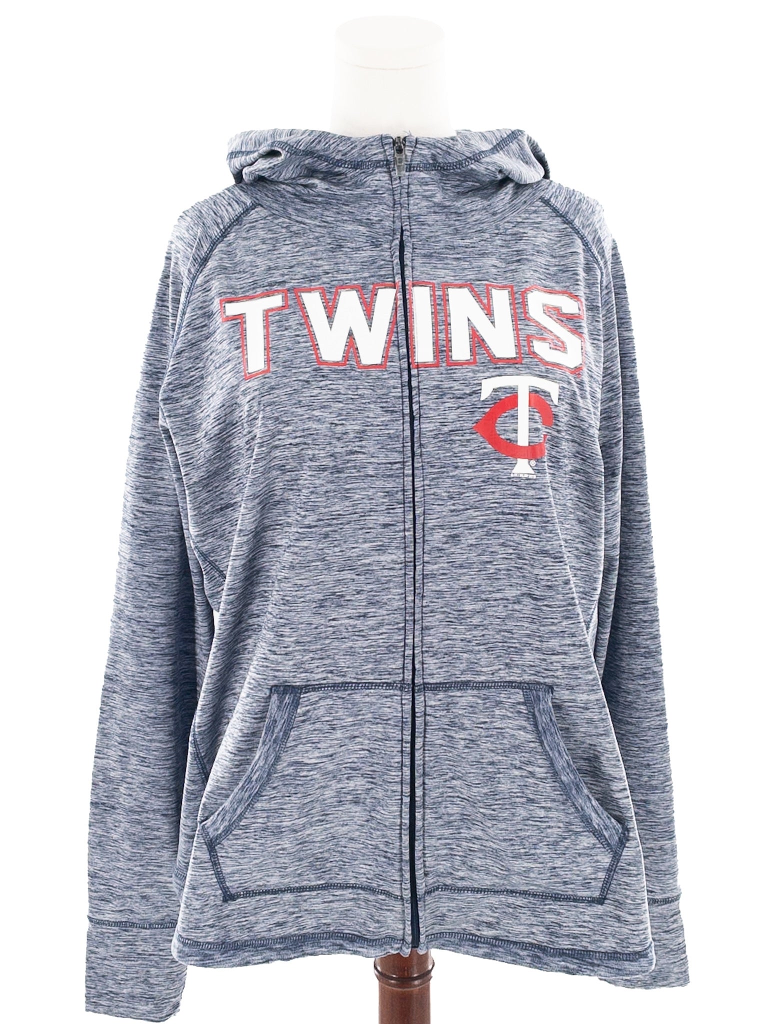 Twins Blue Hooded Polyester Blend Size 2X Sweatshirts/Active