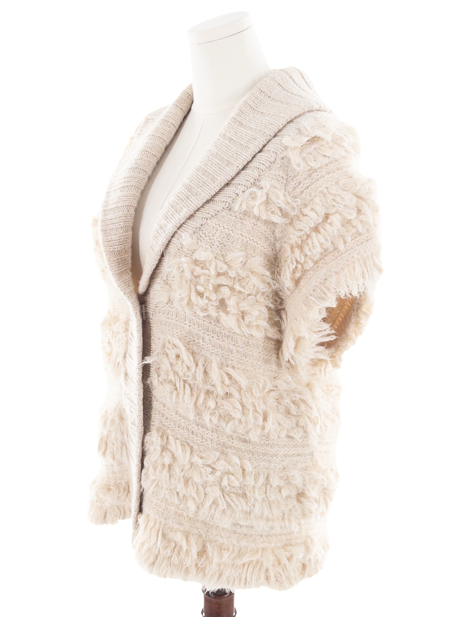 Anthropologie Cream Texture Wool Blend Size M/L Sweater Vest