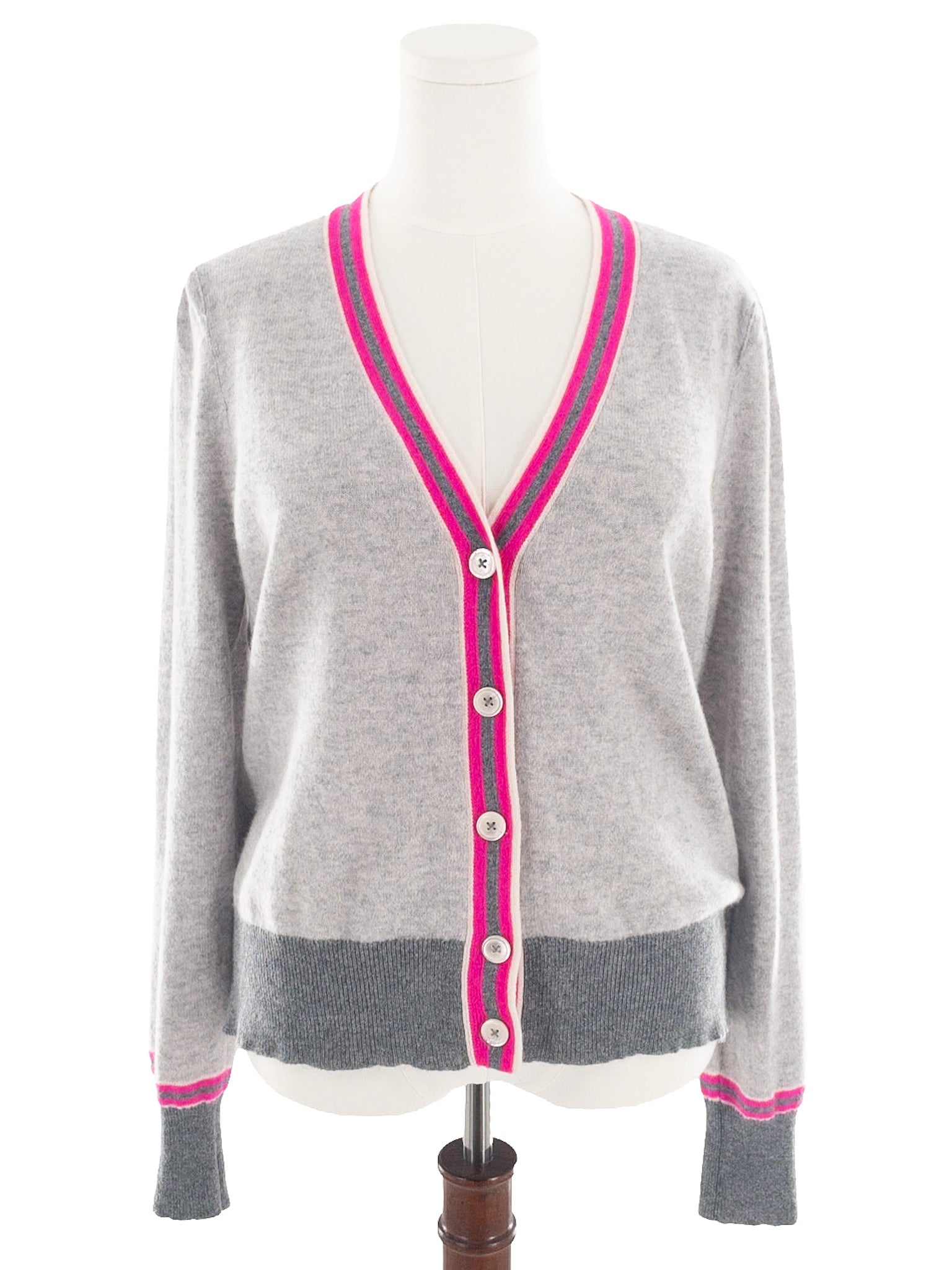 Charter Club Gray Pink Cashmere Size XL Cardigan