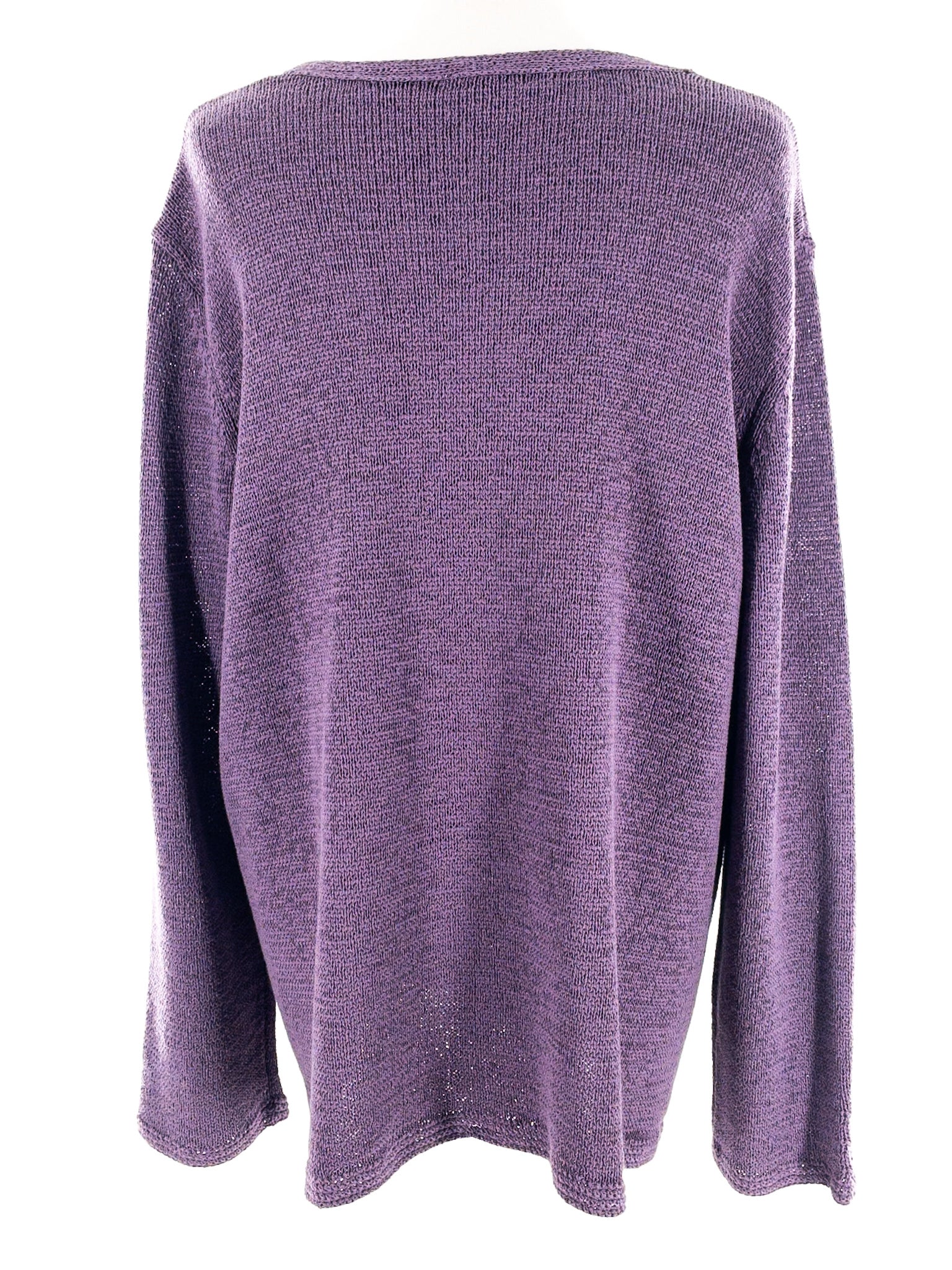 Pendleton Plum V Neck Cotton Blend Size 2X Cardigan