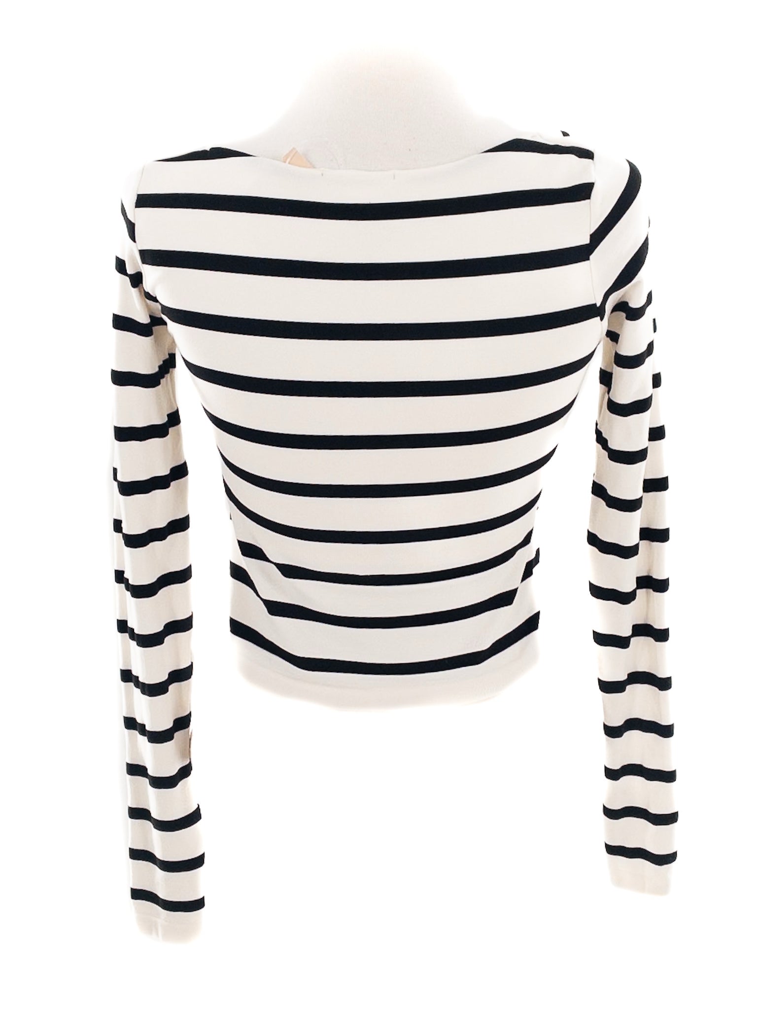 Altered State Cream Black Stripe Nylon Blend Long Sleeve Size S/M T Shirt