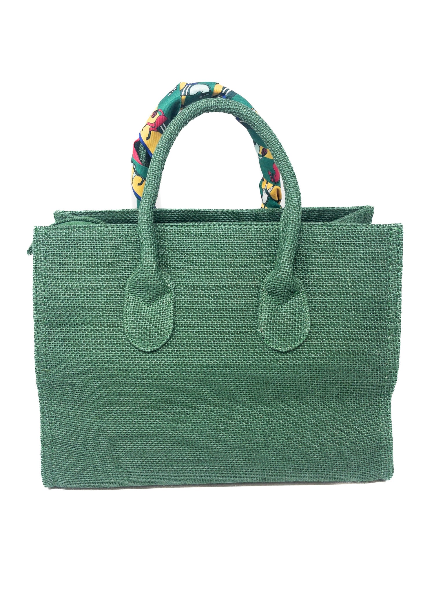 BC Bags Green Woven Fabric Purse