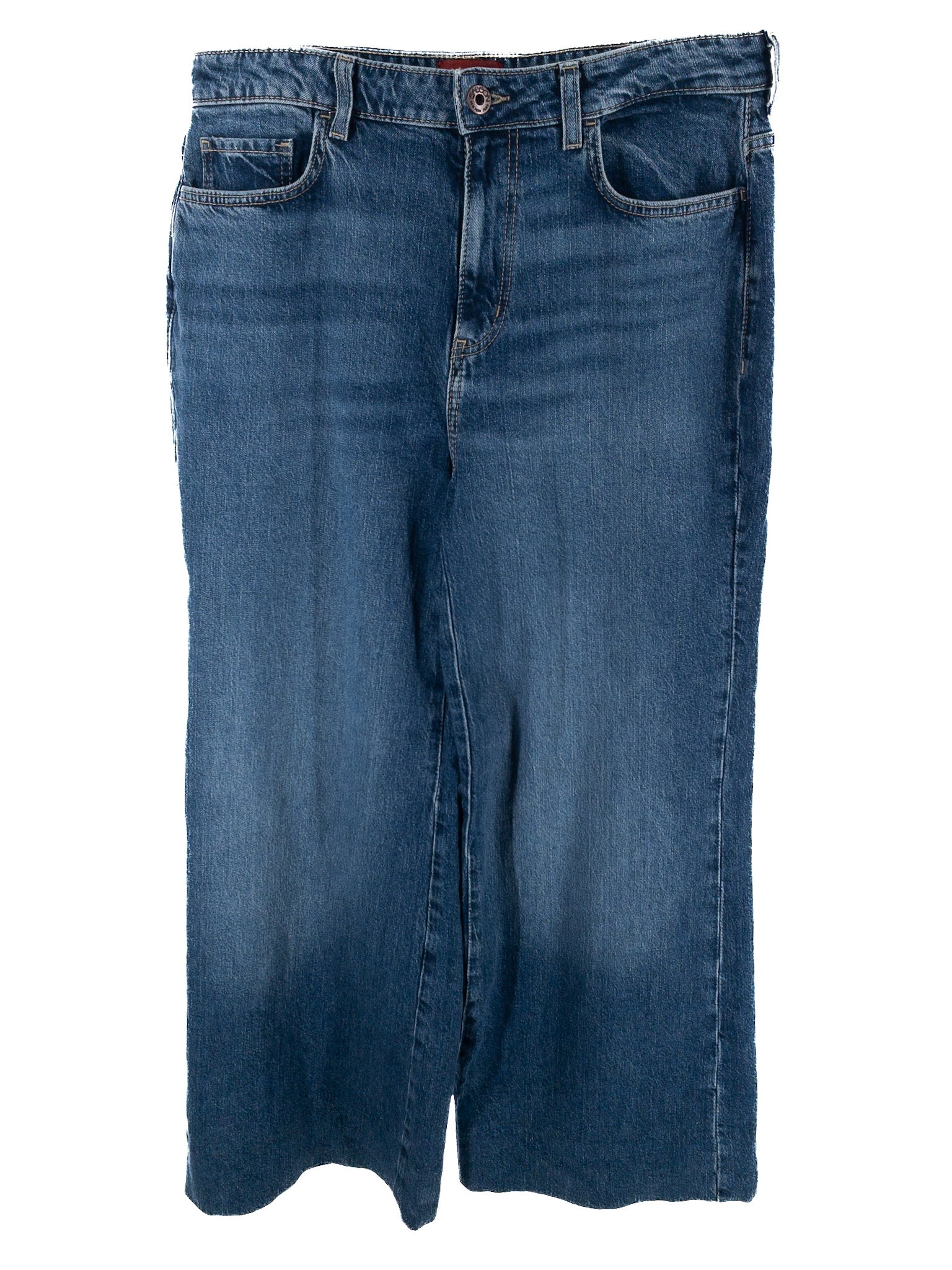Johnny Was Blue Washed Denim Wide Leg Size 14 Pants