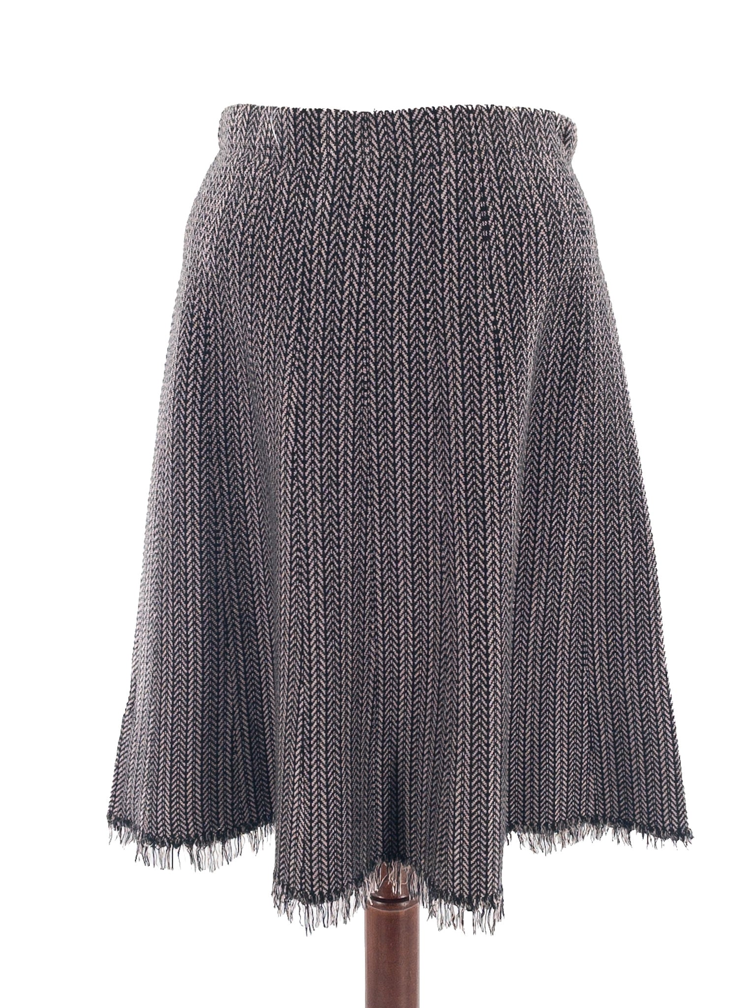 Philosophy Black Tan Herringbone Viscose Blend Size XS Skirt