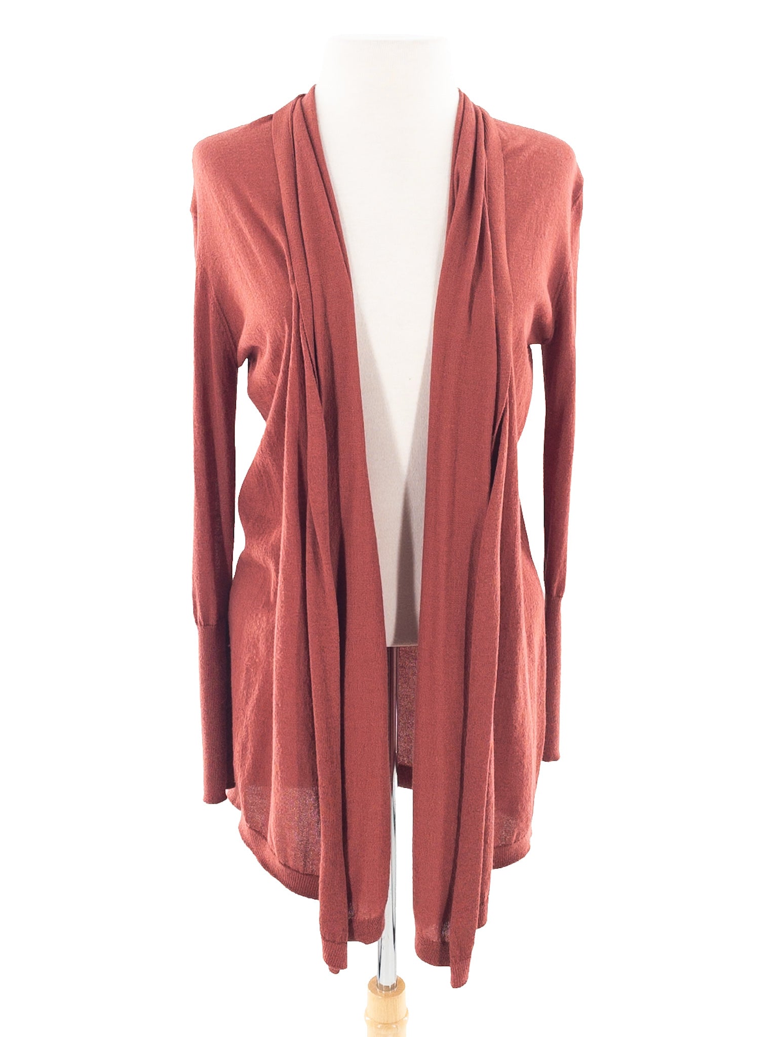 Peyton Jensen Brick Open Front Viscose Blend Size XS Cardigan