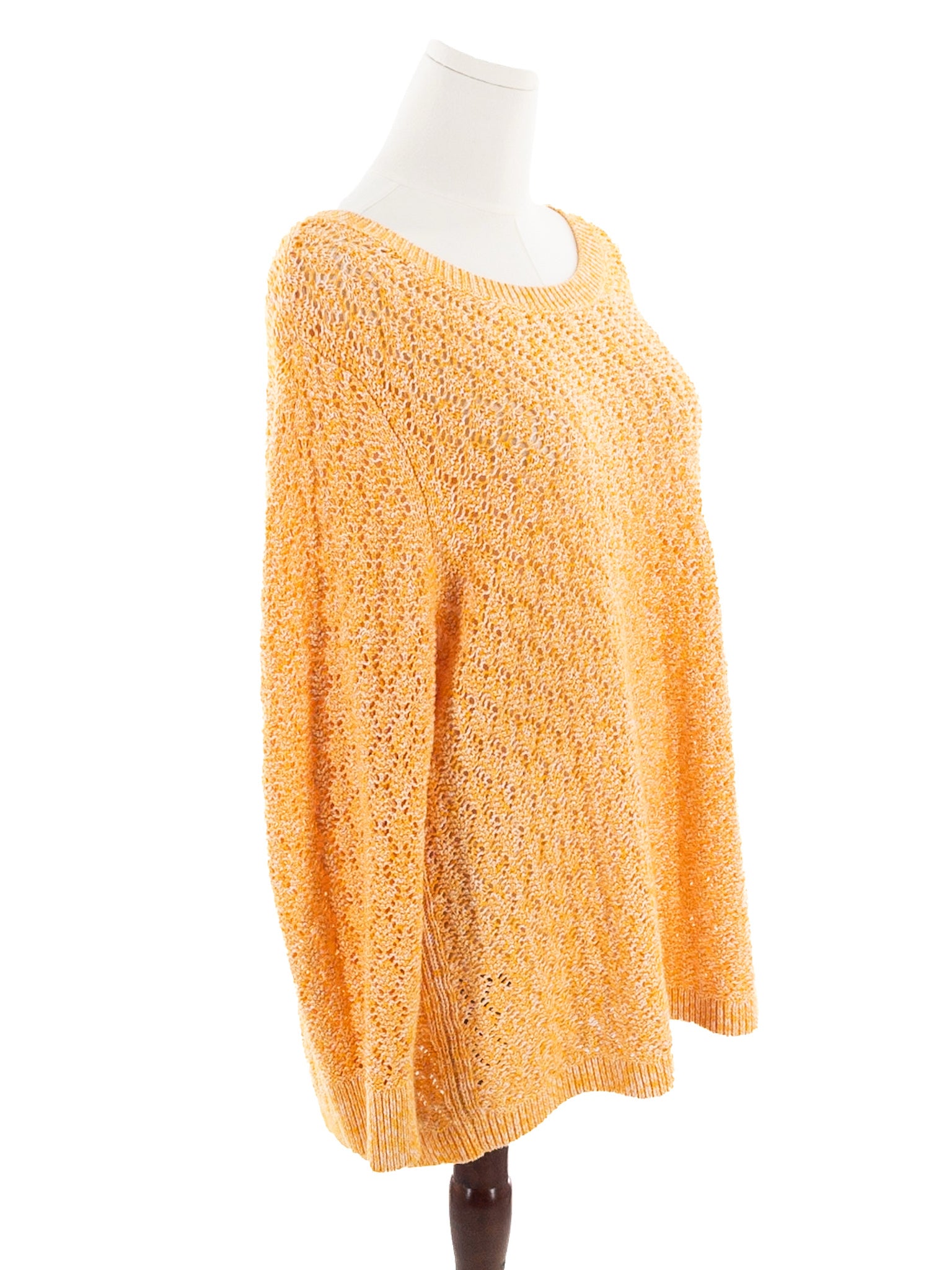 Talbots Melon Tan Crochet Cotton Blend Size 2X Sweaters