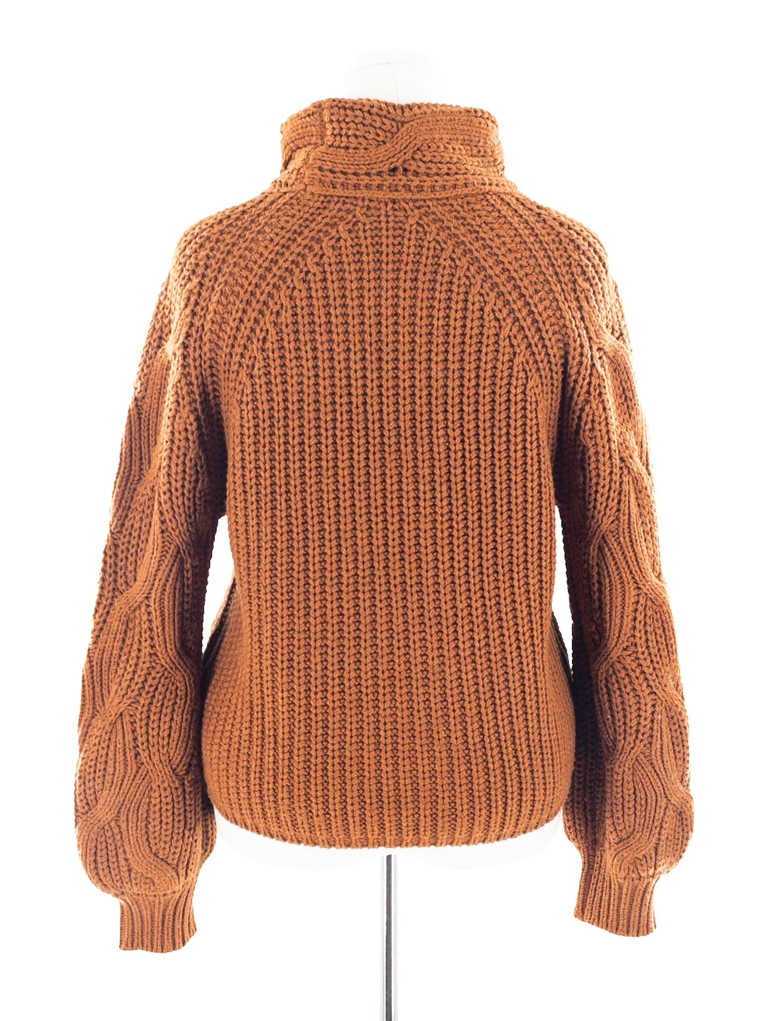 Wrap Burnt Orange Chunky Merino Wool Size L Sweaters
