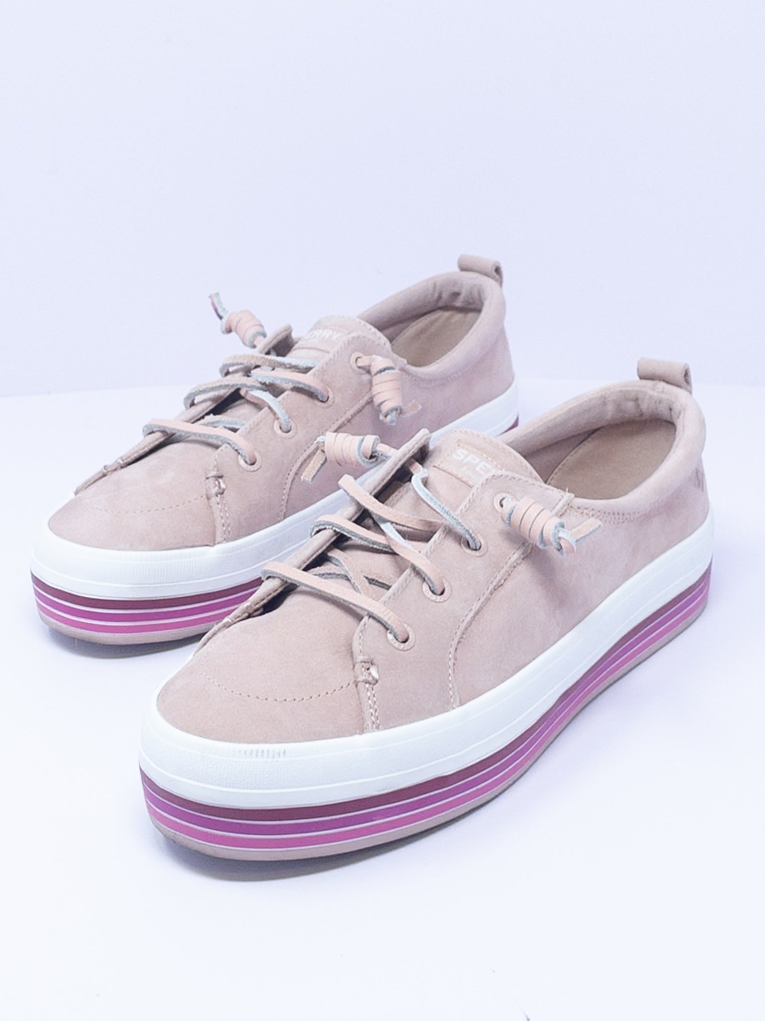 Sperry Blush Platform Suede 7.5 Sneakers