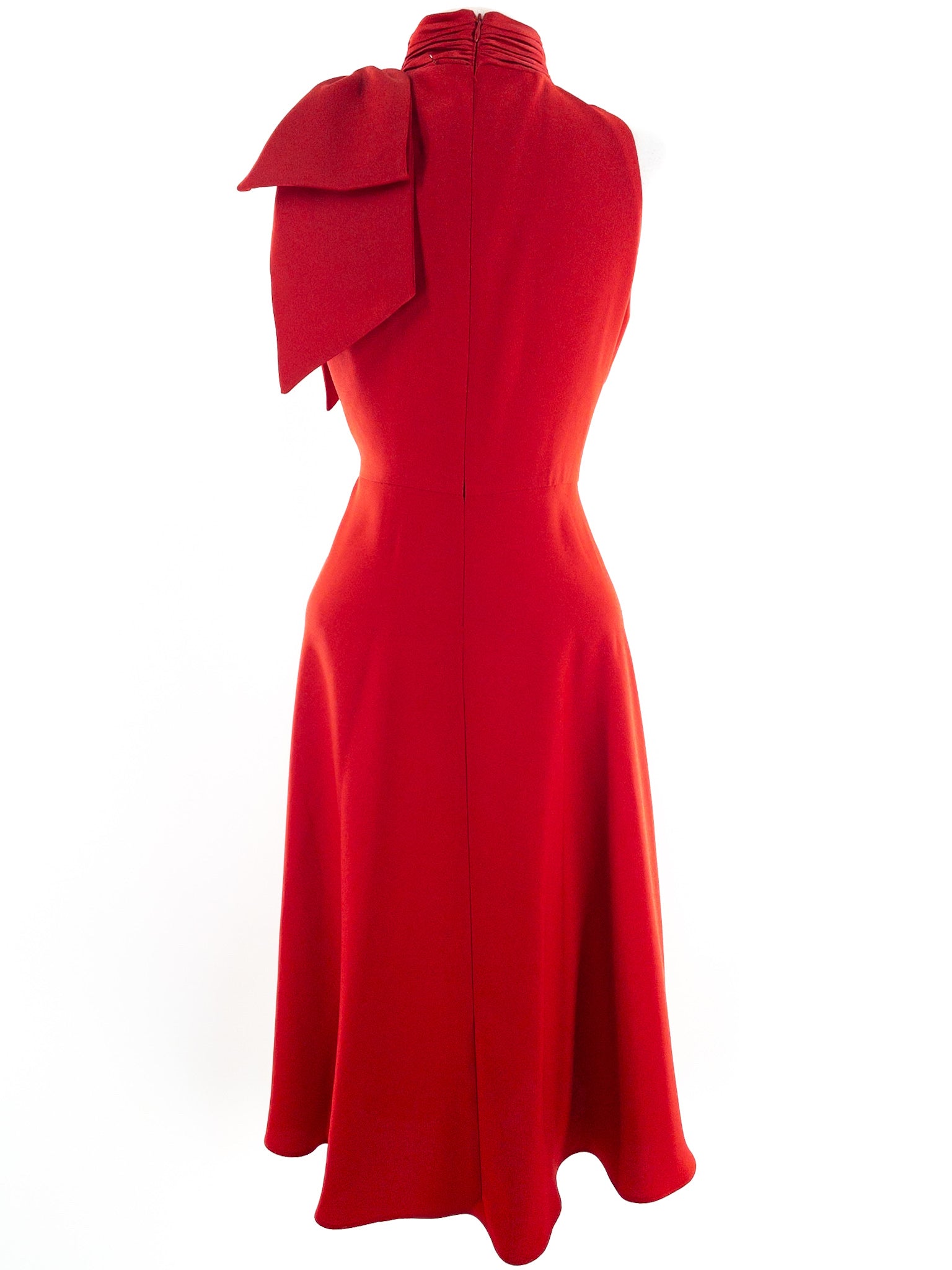 Eliza J Red Bow Polyester Blend Sleeveless Size 4 Dress