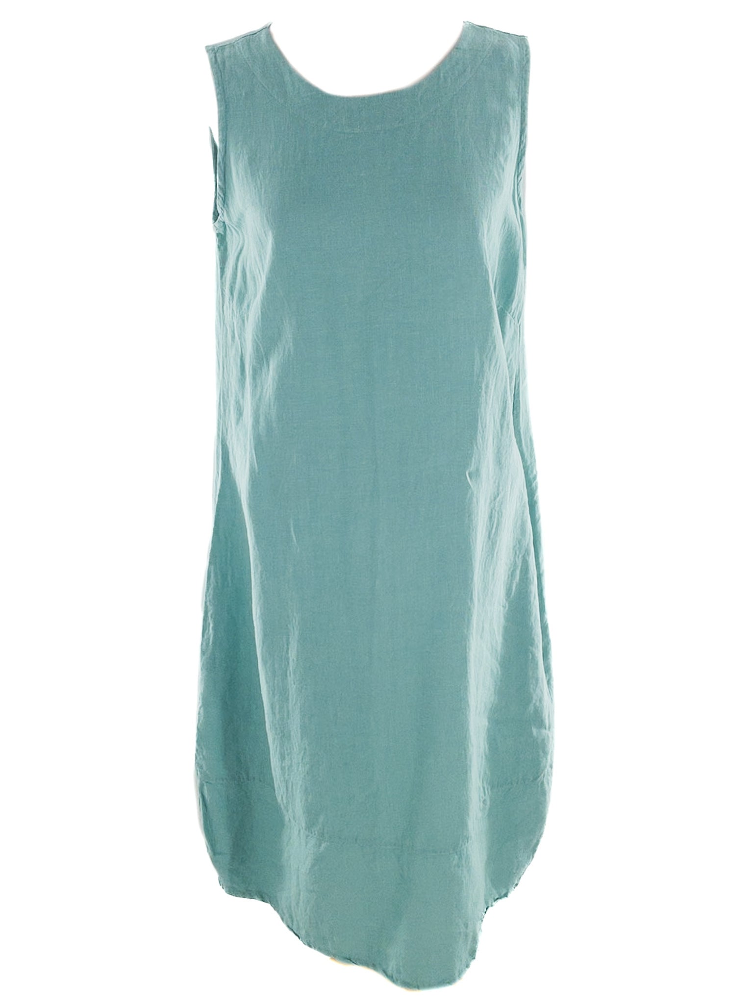 Bryn Walker Turquoise Linen Sleeveless Dress