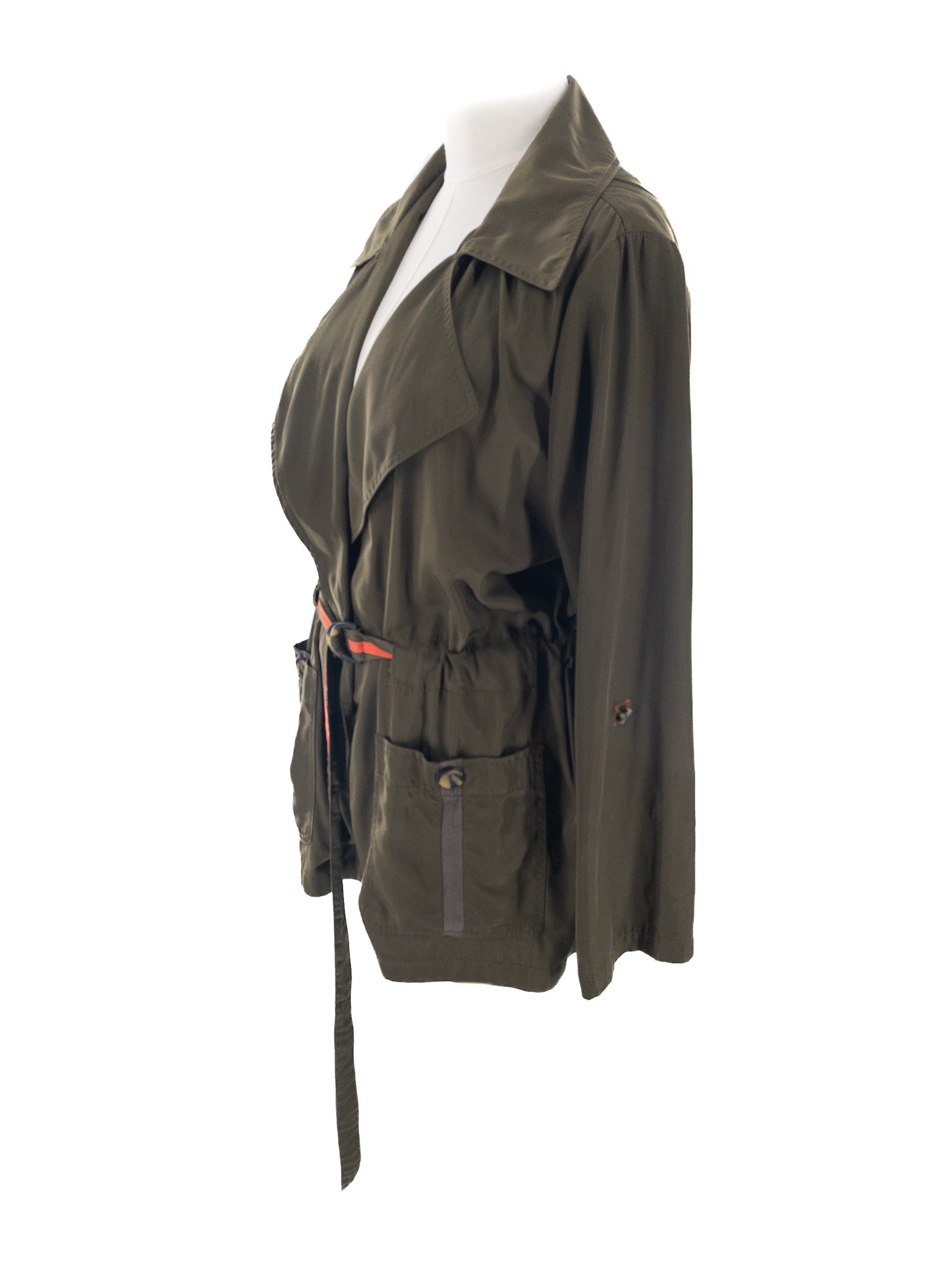 Anthropologie Olive Polyester Size L Jacket