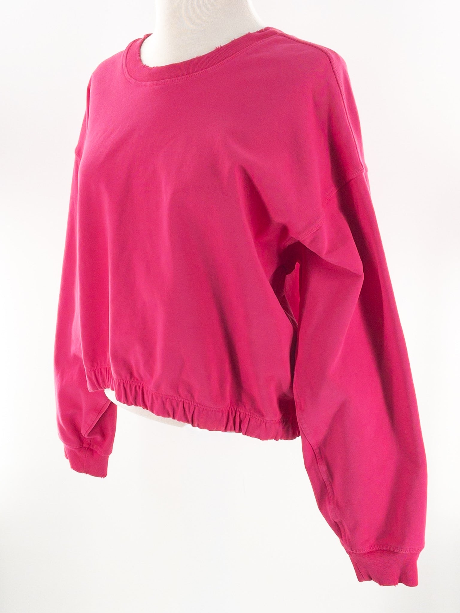 AMO Pink Scoop Neck Cotton Size M Sweatshirt