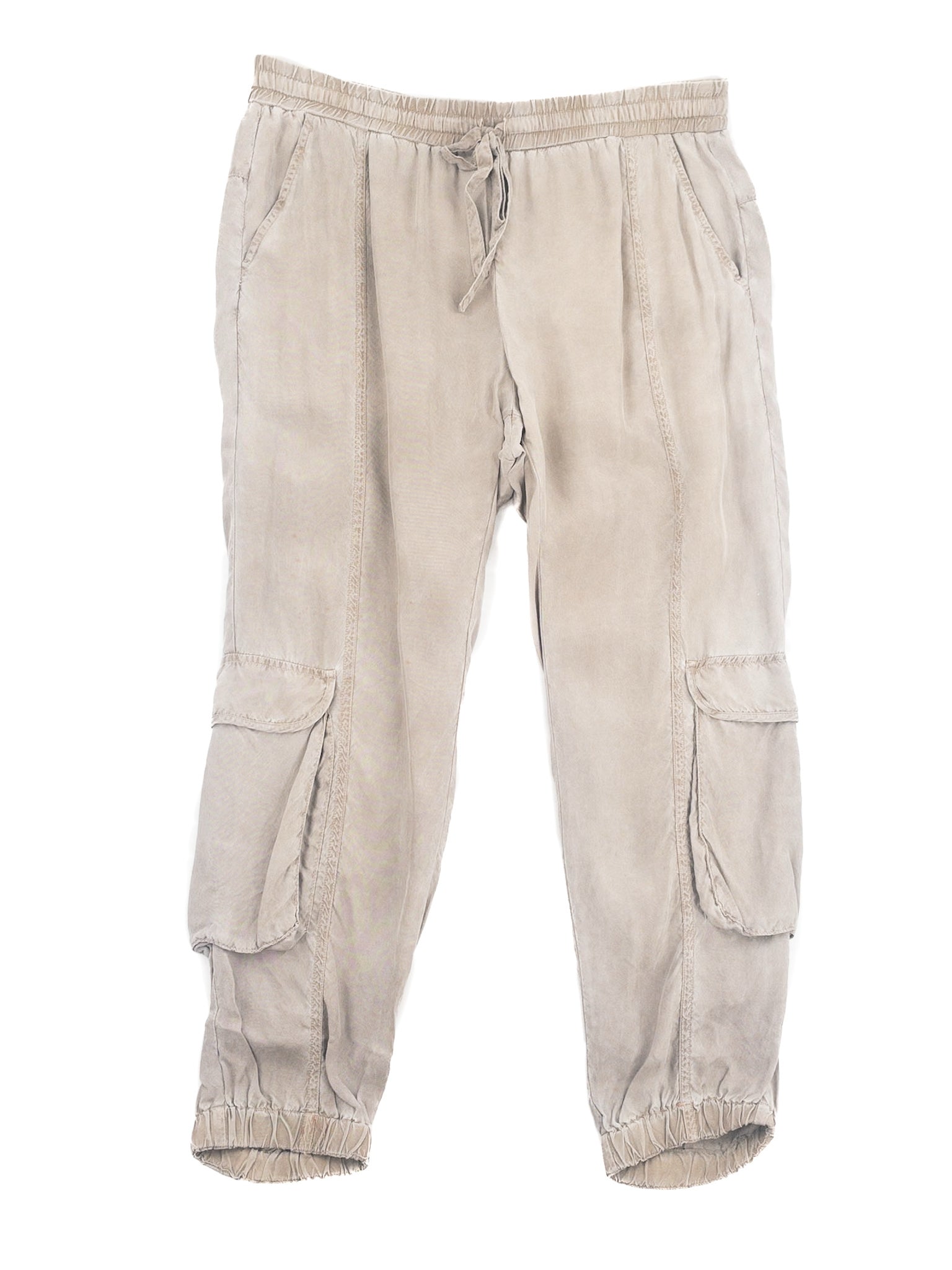 Johnny Was Gray Cargo Cupro Jogger Size S Pants