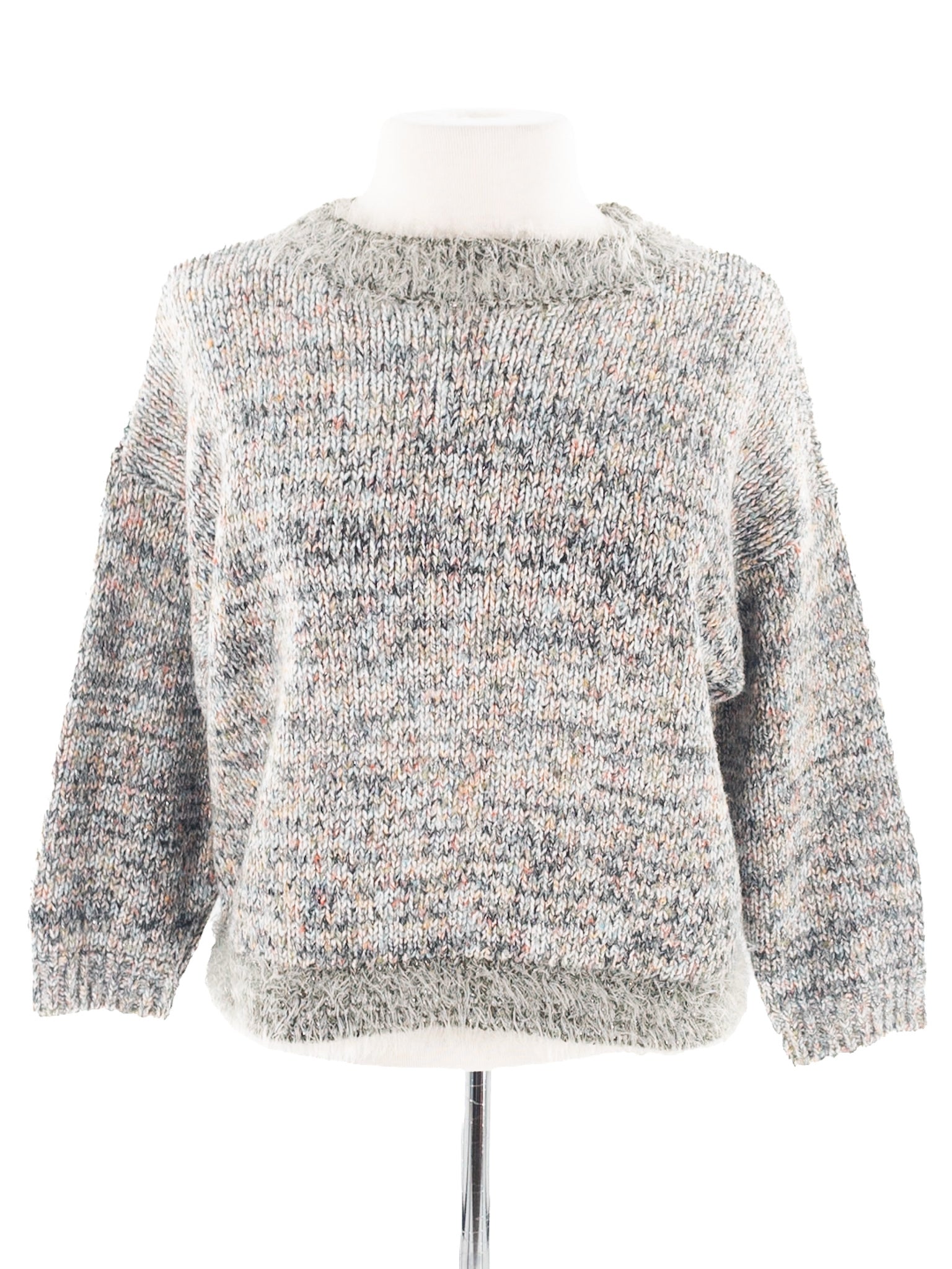 Lou & Gray Pastel Multi Marled Cotton Blend Size XS Sweaters