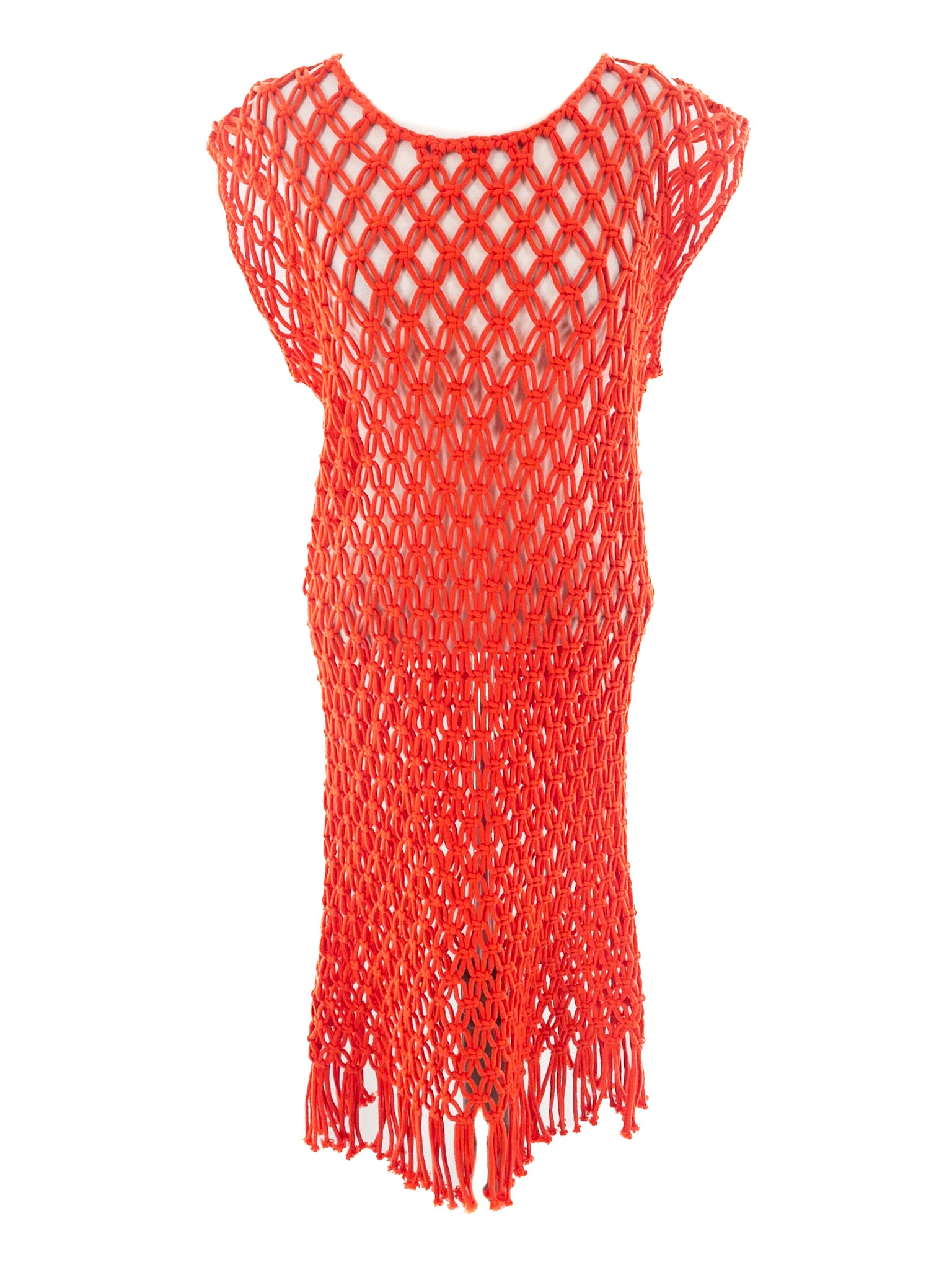J Crew Tomato Loose Knit Nylon Blend Size M/L Swim Cover-Up