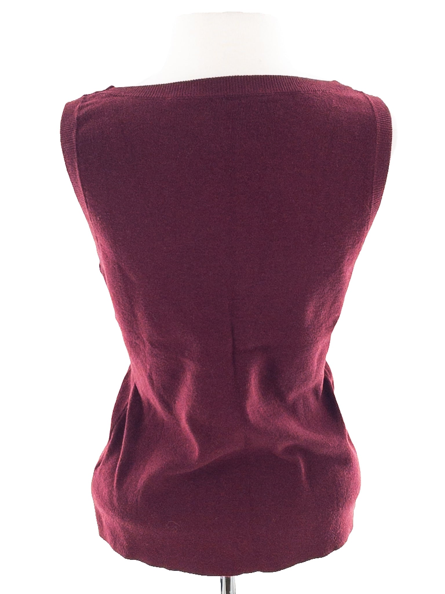 Arach & Cloz Maroon Scoop Neck Wool Blend Size M Sweaters