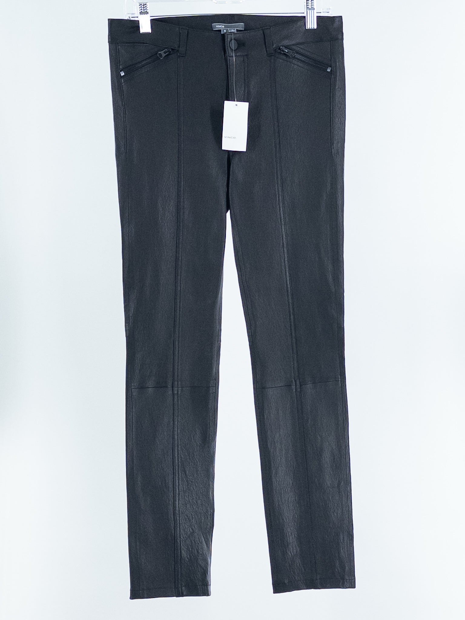 Vince Black Leather Skinny Size 6 Pants