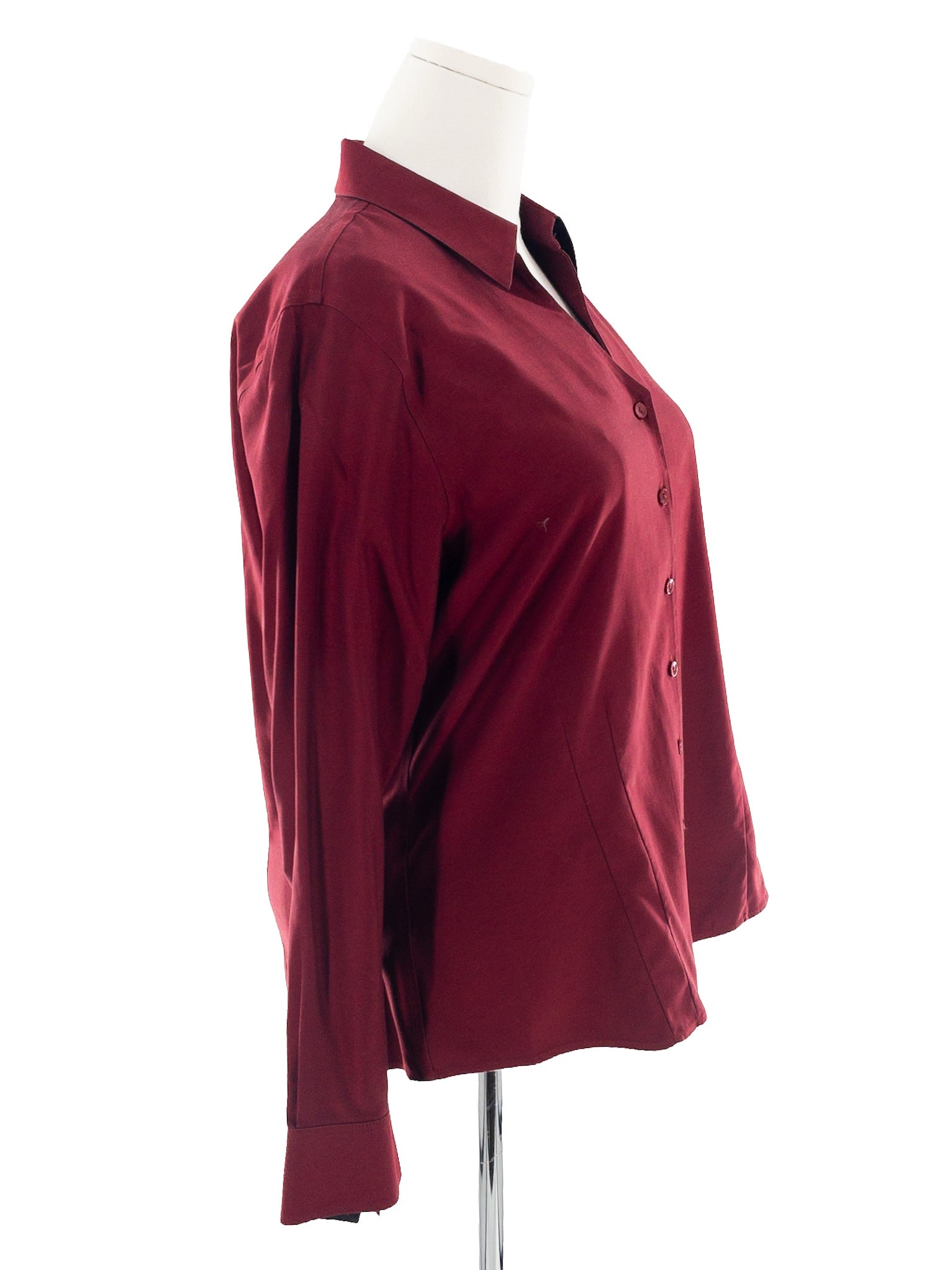 Coldwater Creek Red Cotton Long Sleeve Size 14/16 Blouse