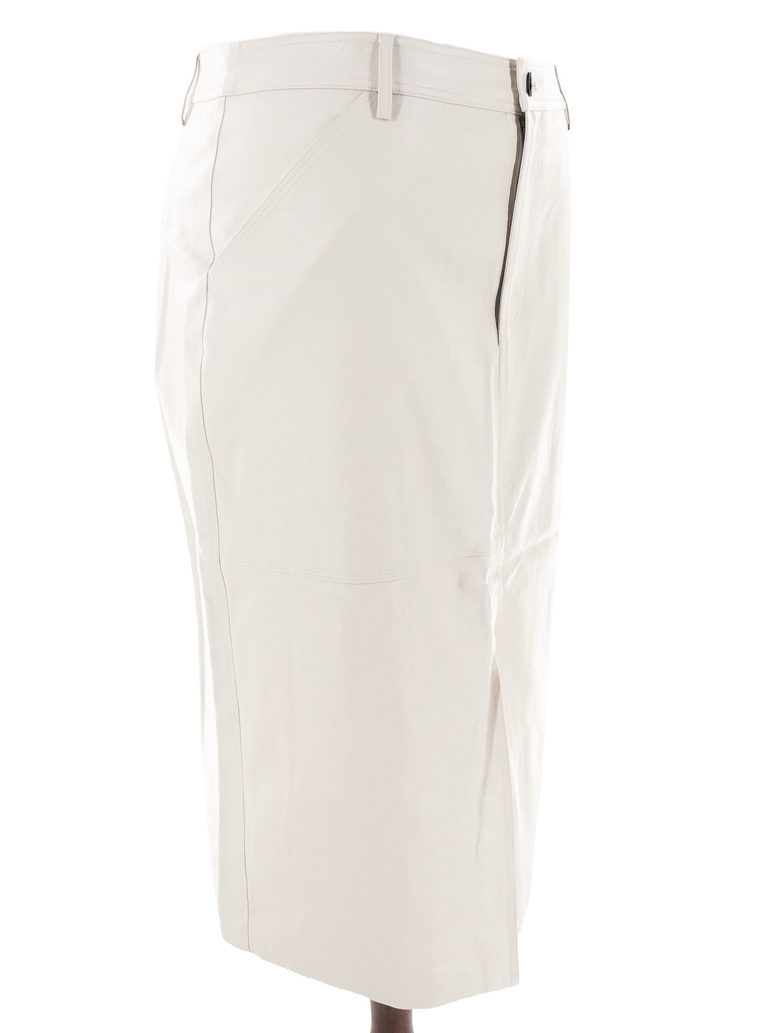 Sanctuary Cream Faux Leather Polyurethane Size 12 Skirt