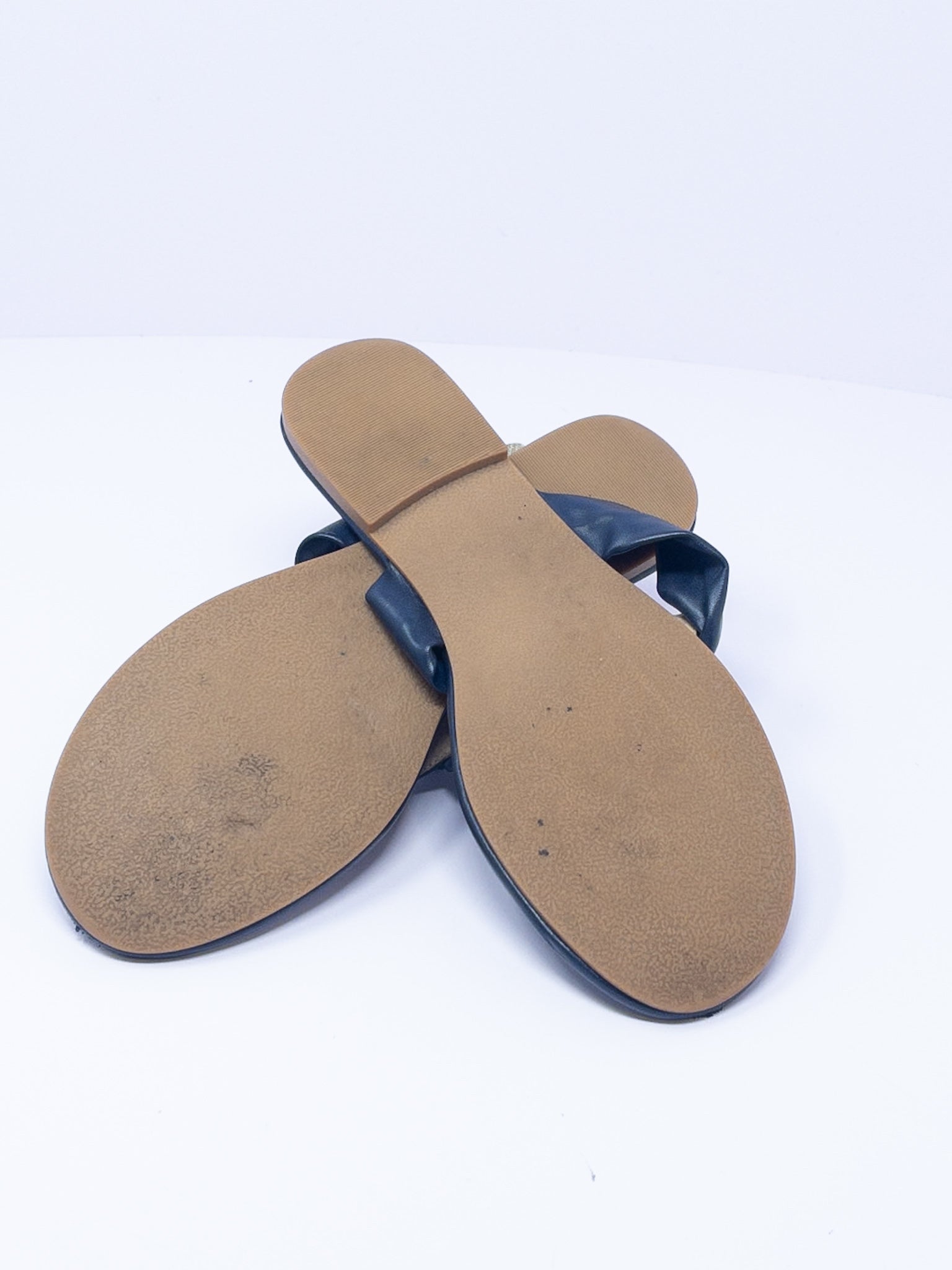 Jack Rogers Navy Thong Leather 8.5 Sandals
