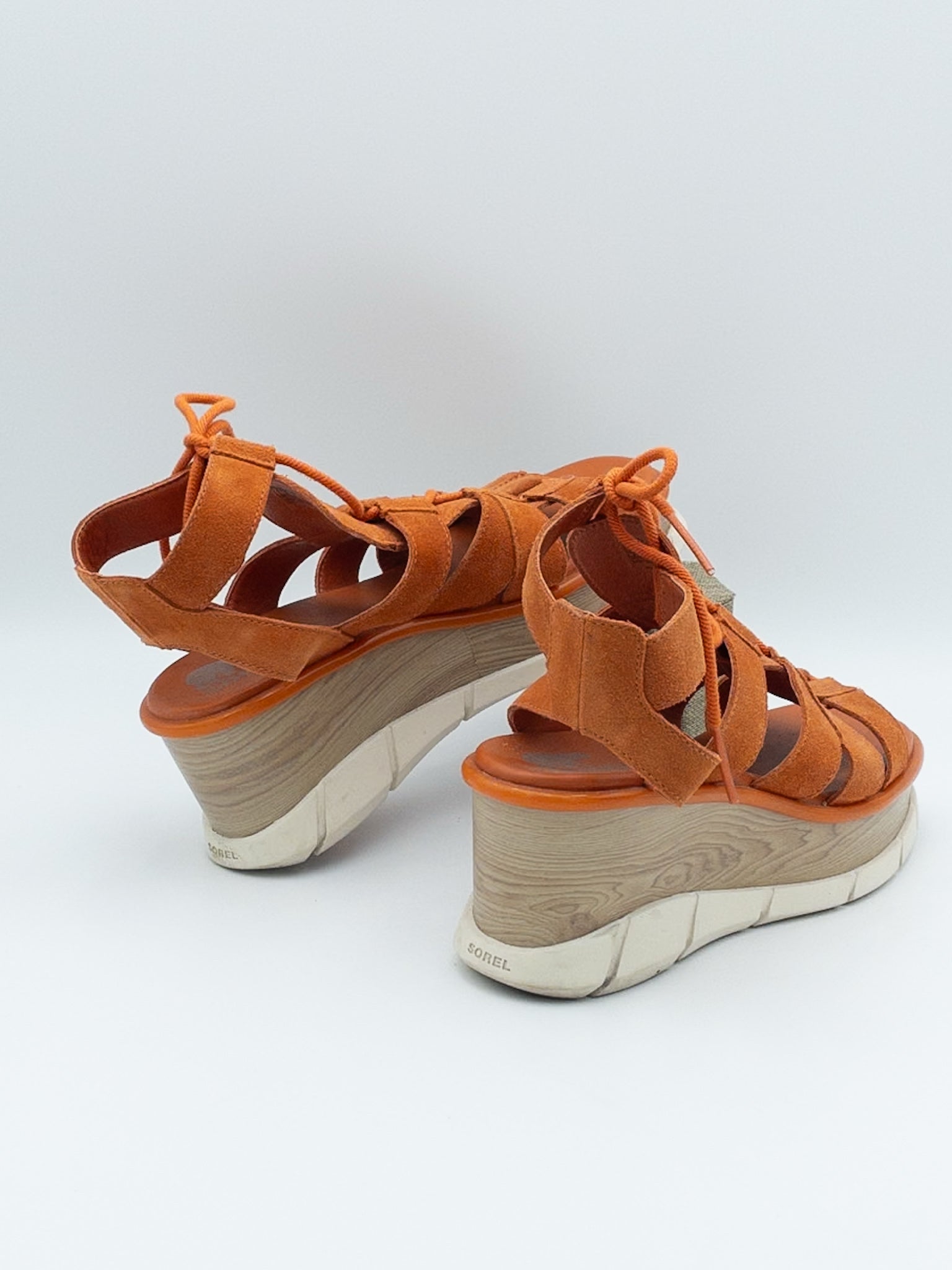 Sorel Orange Tie Suede 8 Sandals